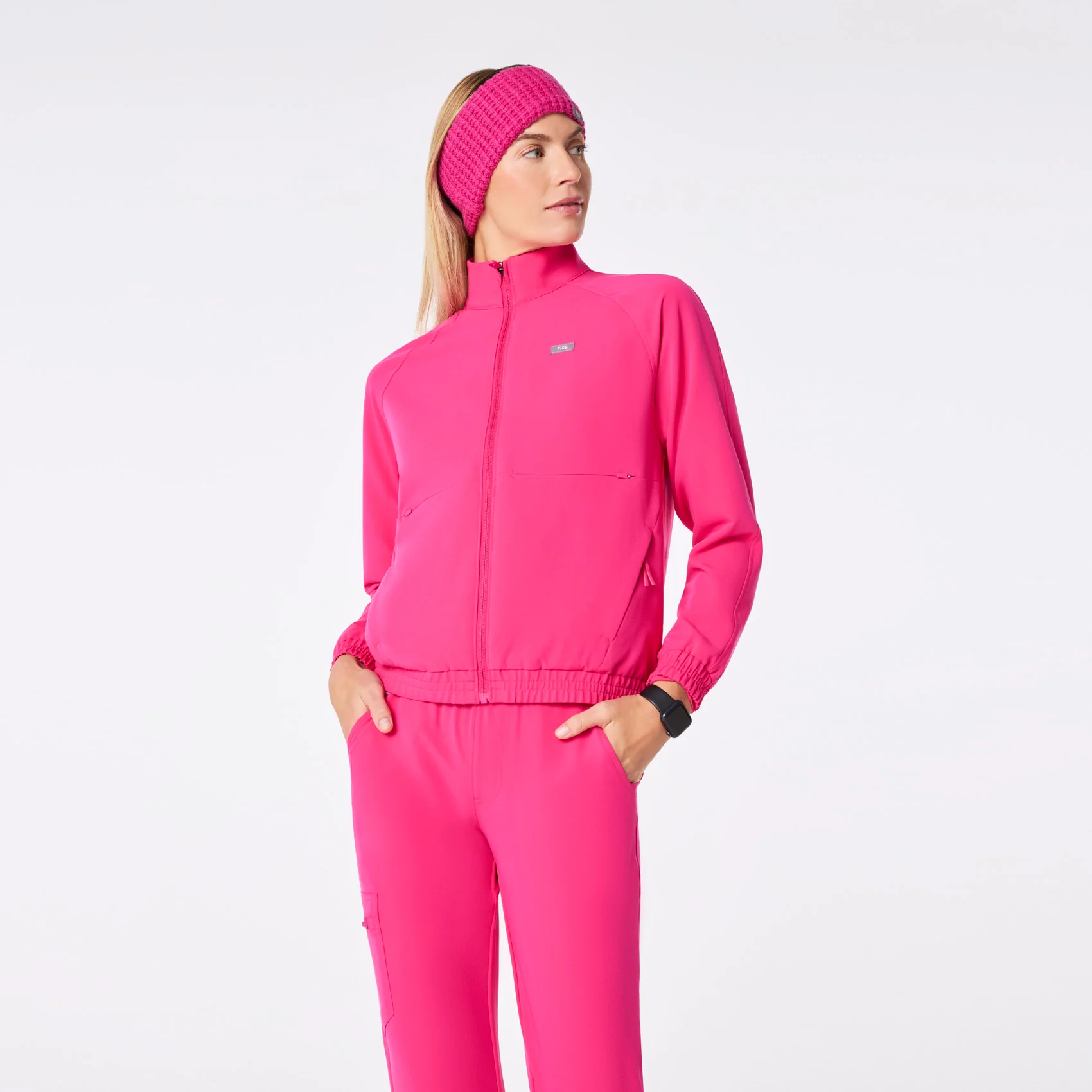 Shocking Pink Waffle Earwarmer - Image 6