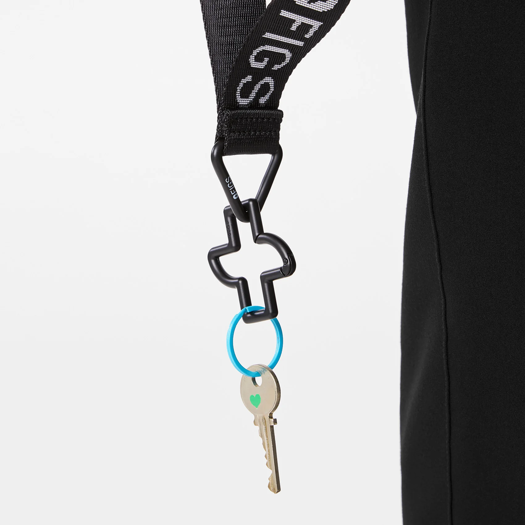 unisex Black Wristlet Keychain - Image 3