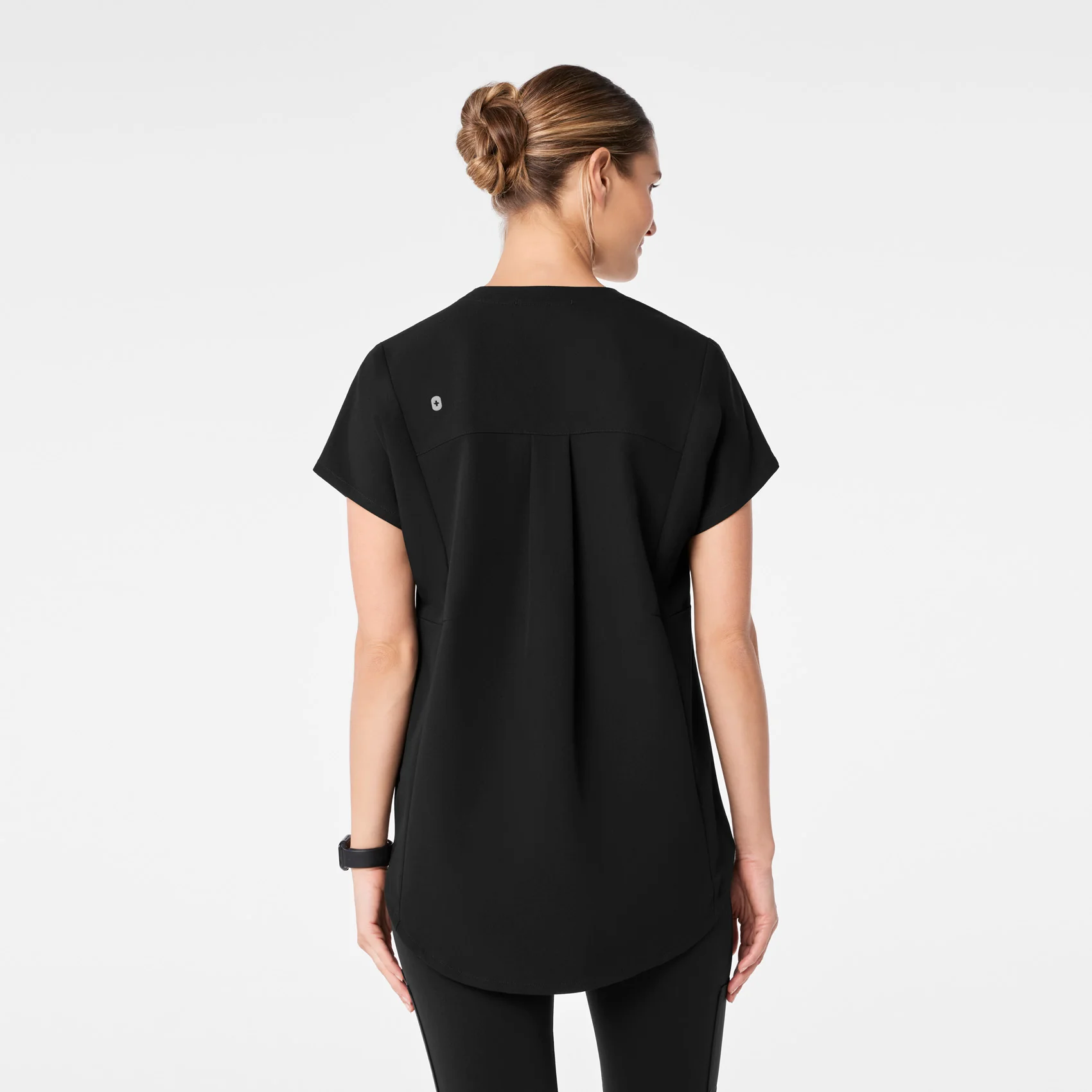 women's Black Addison Oversized Tunic - Scrub Top - Image 4