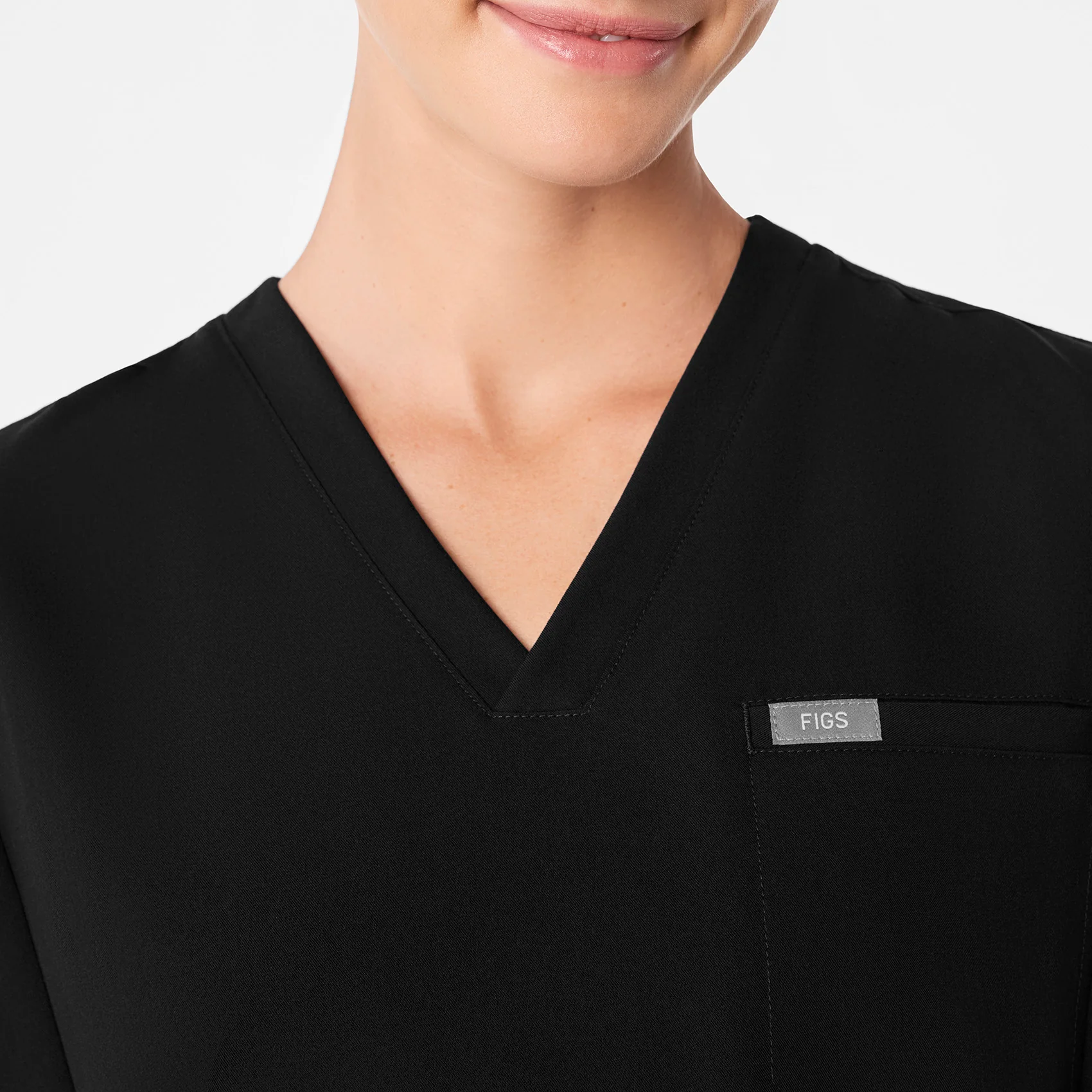 women's Black Addison Oversized Tunic - Scrub Top - Image 5