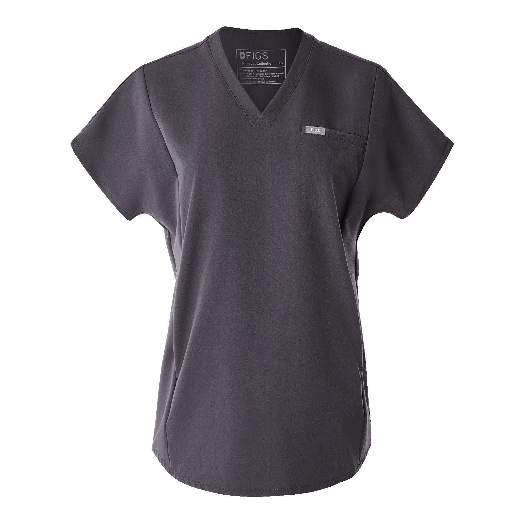 women's Charcoal Addison Oversized Tunic- Scrub Top - Image 10
