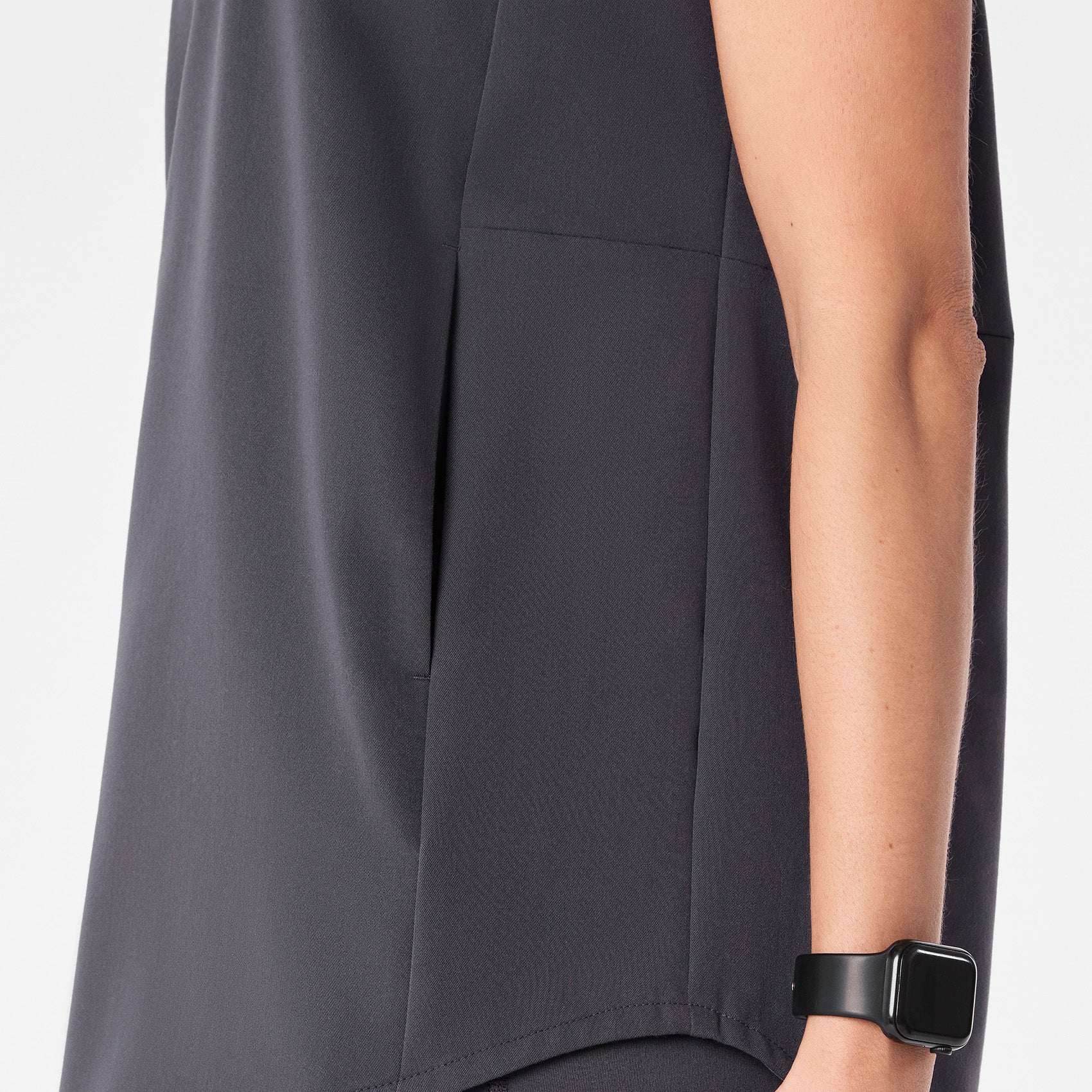women's Charcoal Addison Oversized Tunic- Scrub Top - Image 6