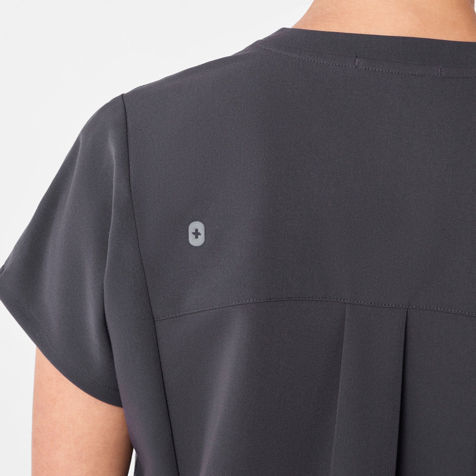 women's Charcoal Addison Oversized Tunic- Scrub Top - Image 7