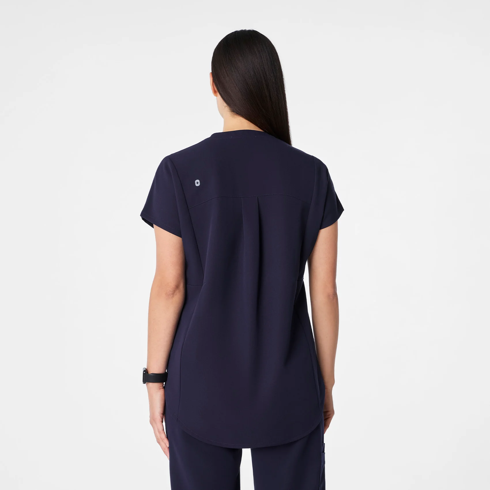women's Navy Addison Oversized Tunic - Scrub Top - Image 4
