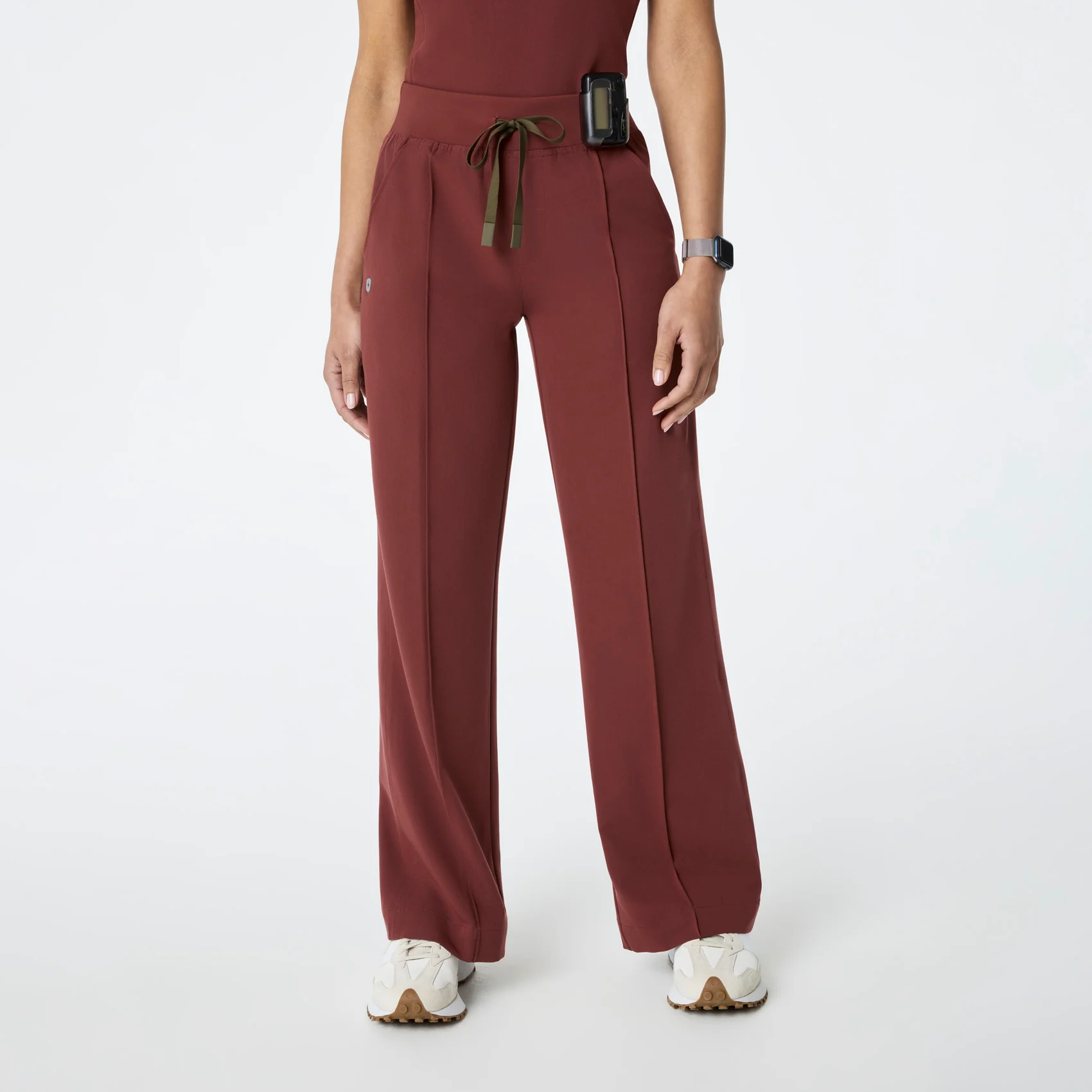 women's Walnut Alexandria Wide Leg Cargo - Petite Scrub Pant