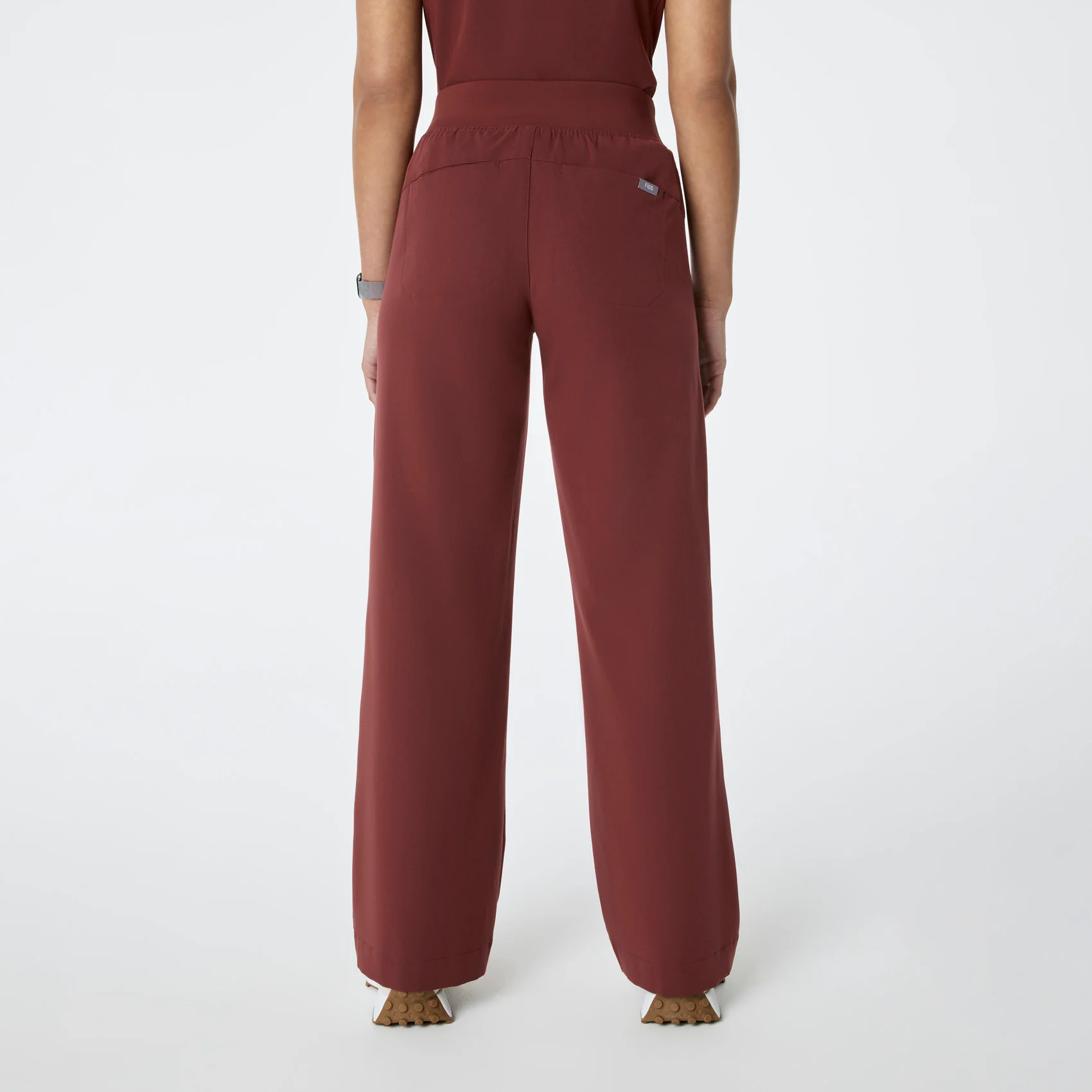 women's Walnut Alexandria Wide Leg Cargo - Petite Scrub Pant - Image 4
