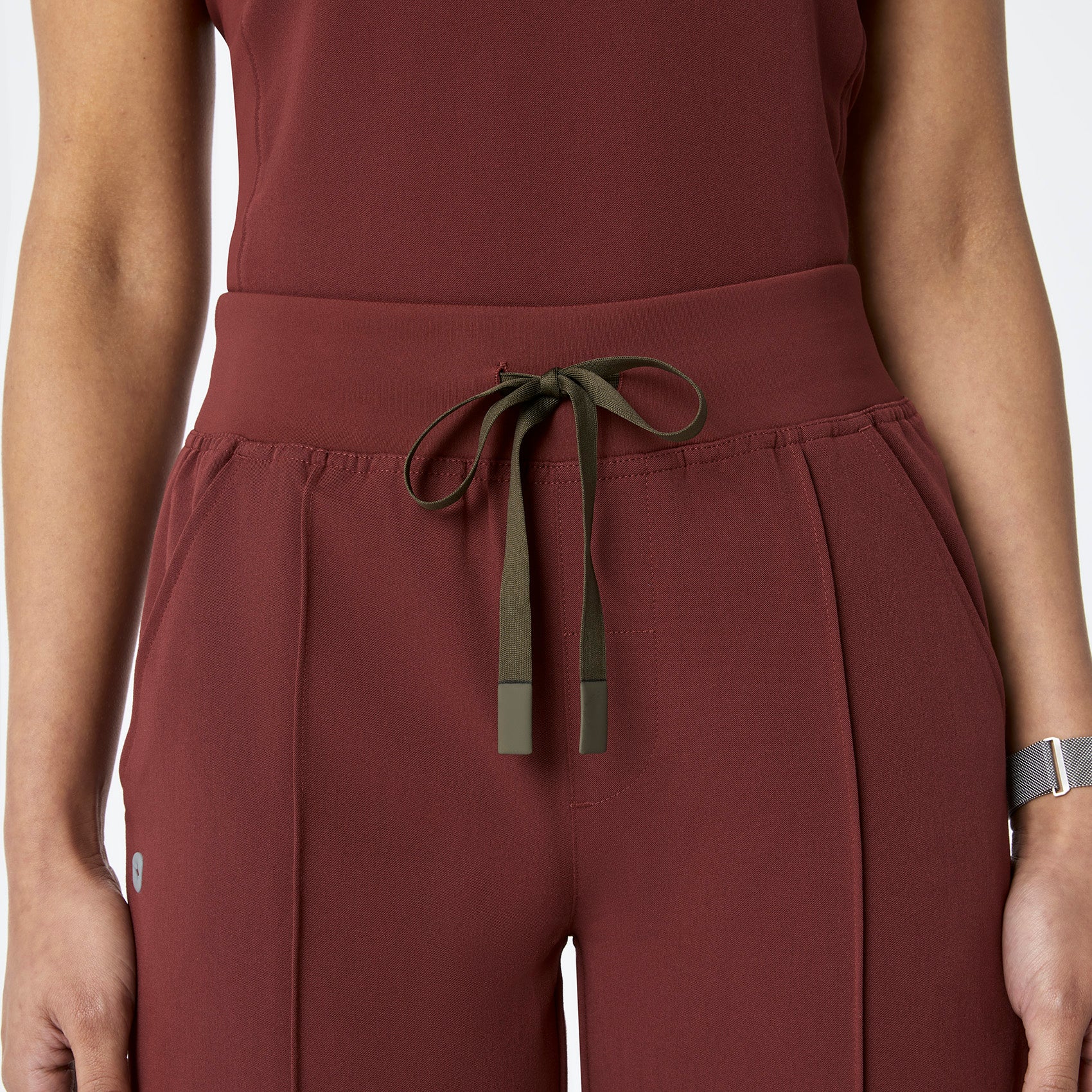 women's Walnut Alexandria Wide Leg Cargo - Petite Scrub Pant - Image 6