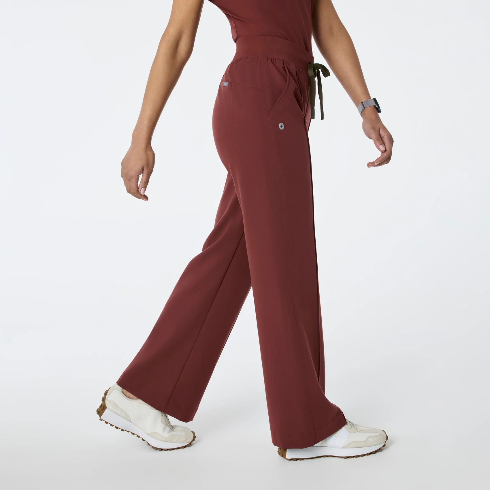 women's Walnut Alexandria Wide Leg Cargo - Scrub Pant - Image 3