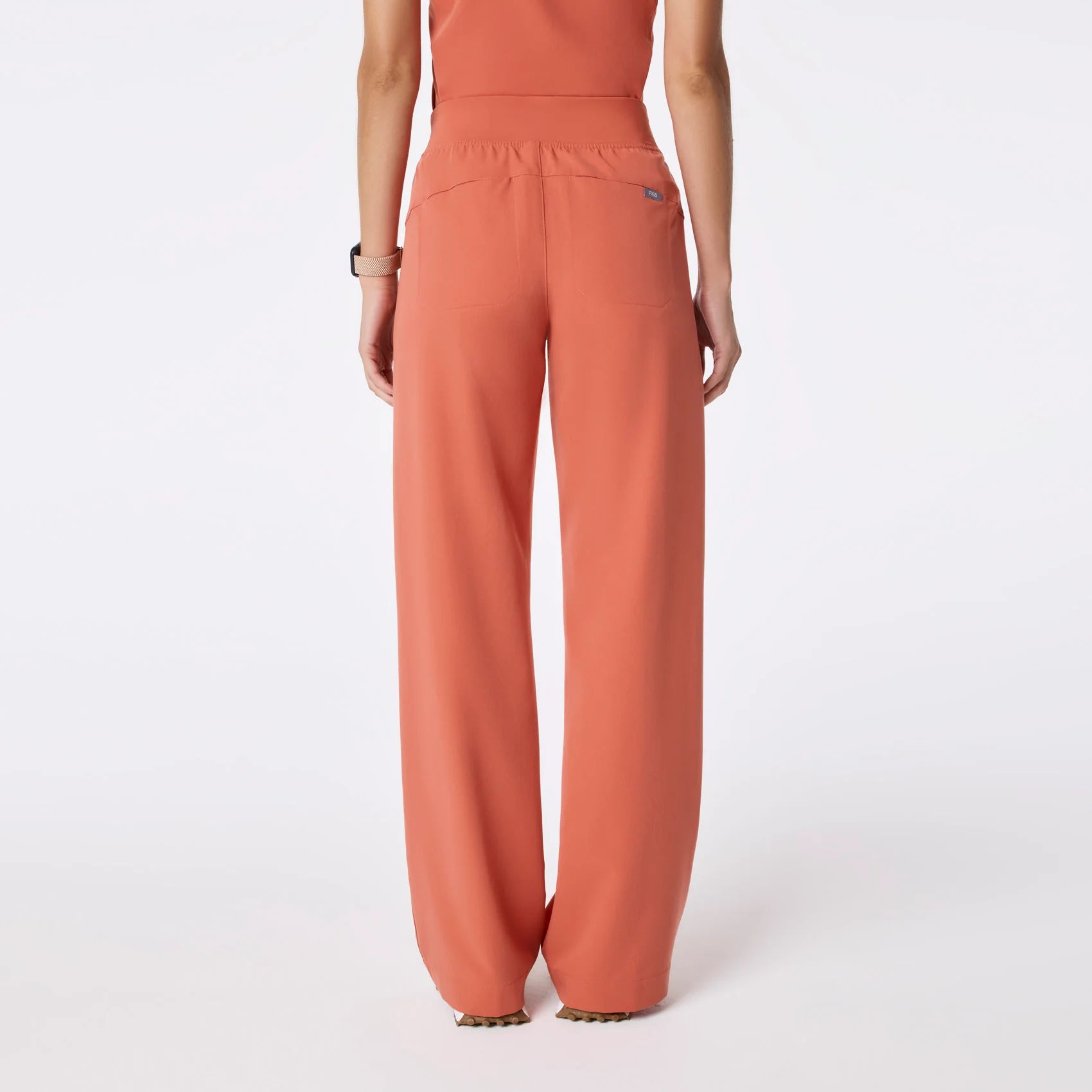 women's Spiced Cider Alexandria Wide Leg Cargo - Tall Scrub Pant - Image 4