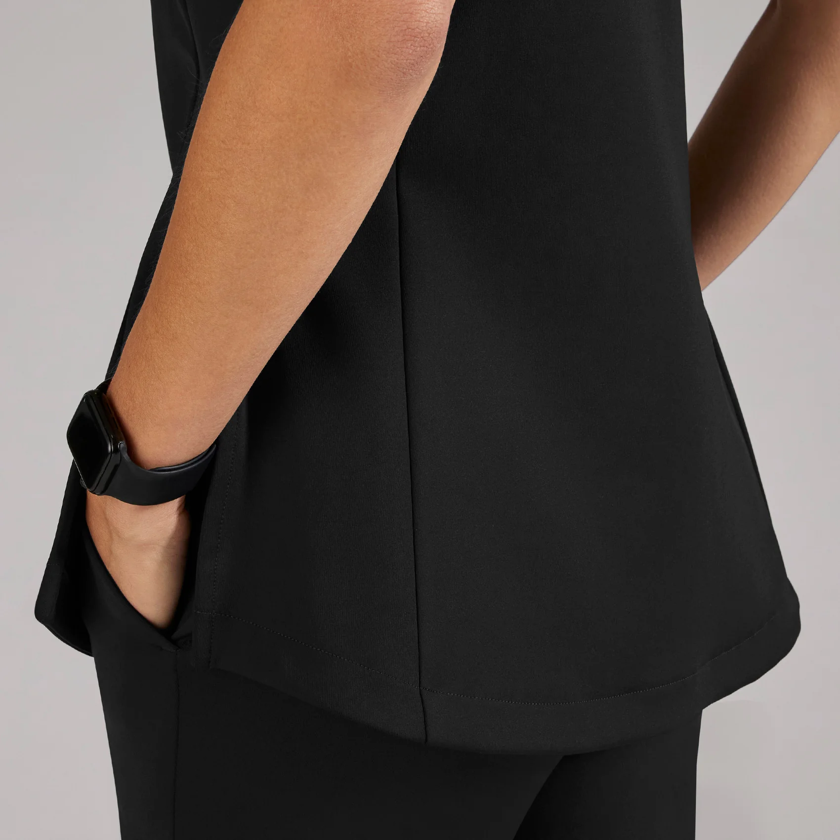 women's Black Alma FORMx Slim Crewneck Tunic - Scrub Top⢠- Image 6