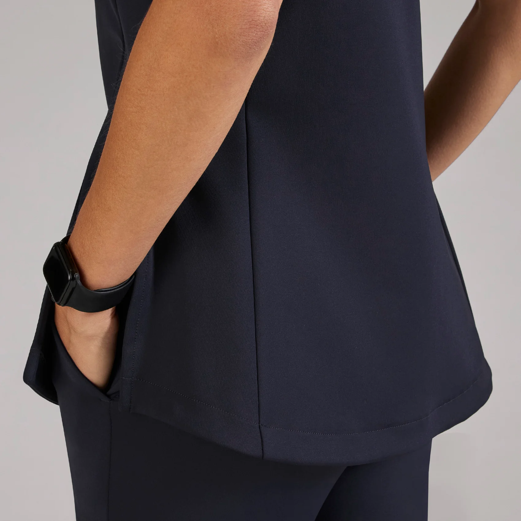 women's Navy Alma FORMx Slim Crewneck Tunic - Scrub Top⢠- Image 6