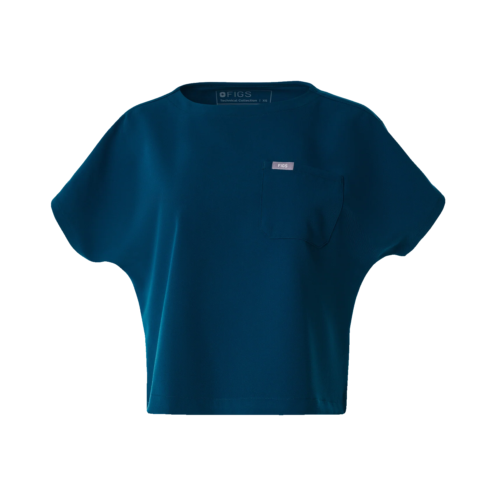 women's Deep Reef Arua Cropped Crewneck - One-Pocket Scrub Top - Image 9