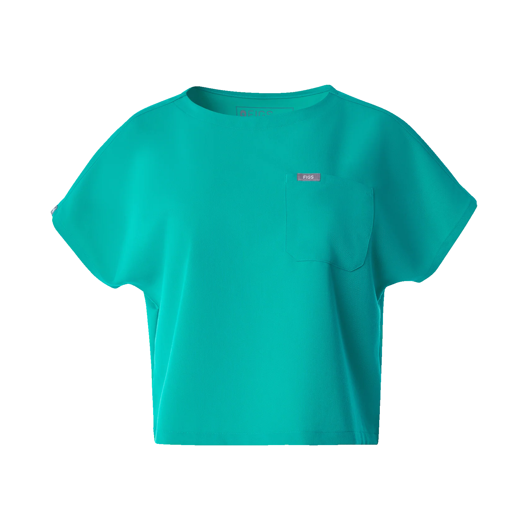women's Lagoon Arua Cropped Crewneck - One-Pocket Scrub Top - Image 10