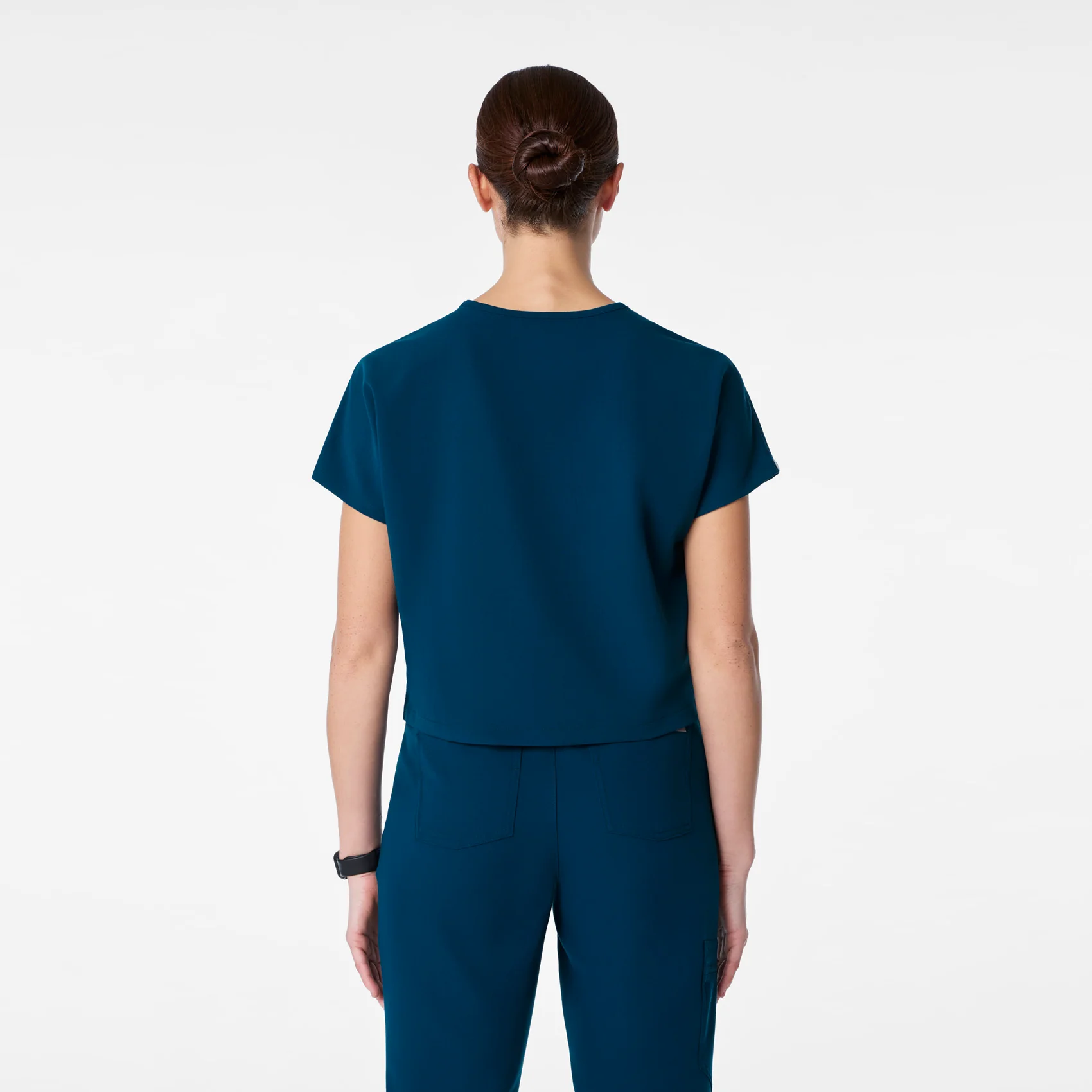 women's Deep Reef Arua Cropped V-Neck - One-Pocket Scrub Top - Image 4