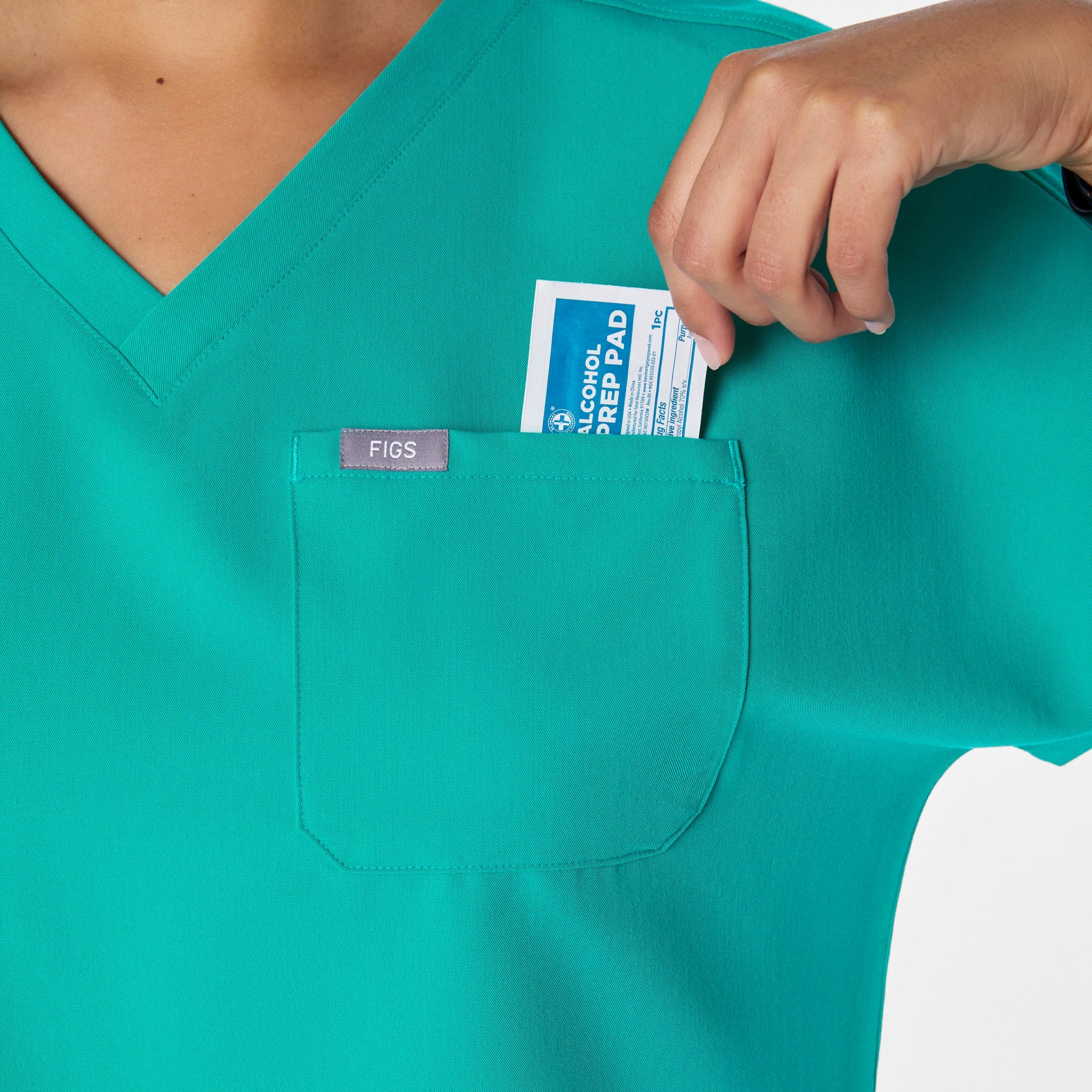 women's Lagoon Arua Cropped V-Neck - One-Pocket Scrub Top - Image 6