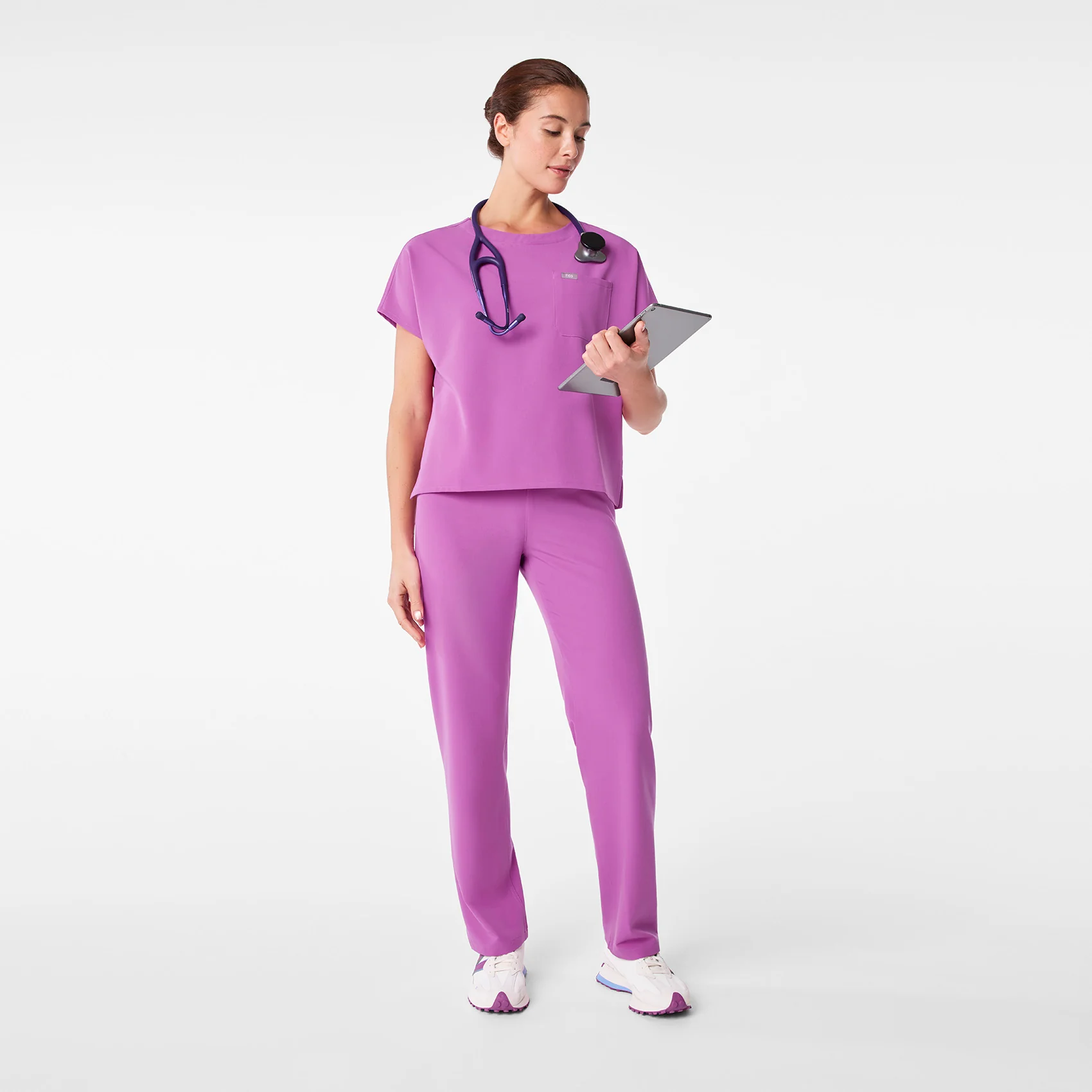 women's Ultraberry Arua Boxy Scoop Neck - Scrub Top - Image 4