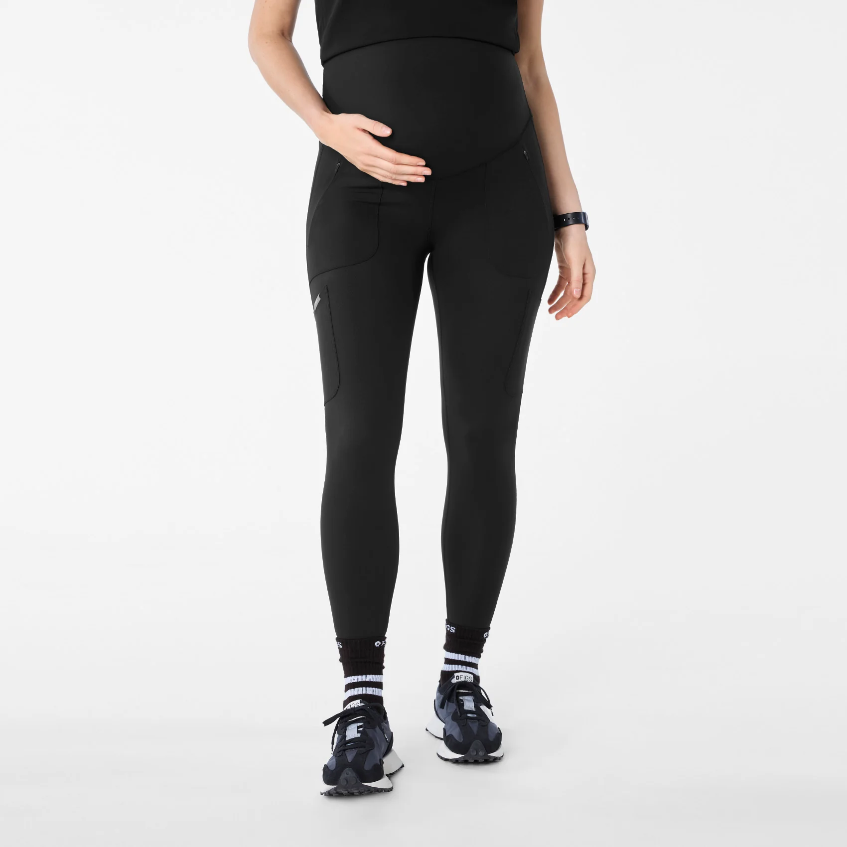 women's Black Ashland - Maternity ScrubLegging™