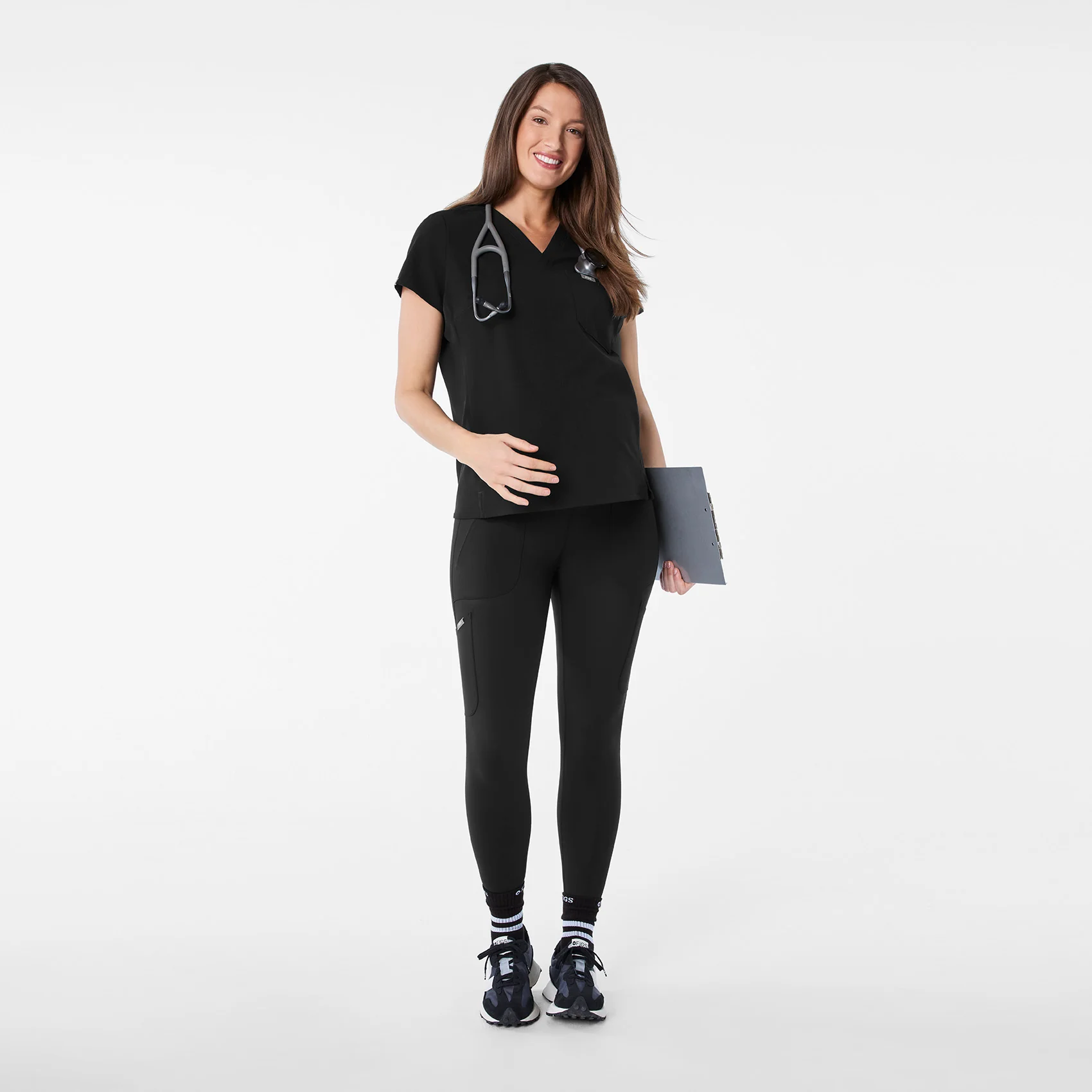 women's Black Ashland - Maternity ScrubLegging™ - Image 2