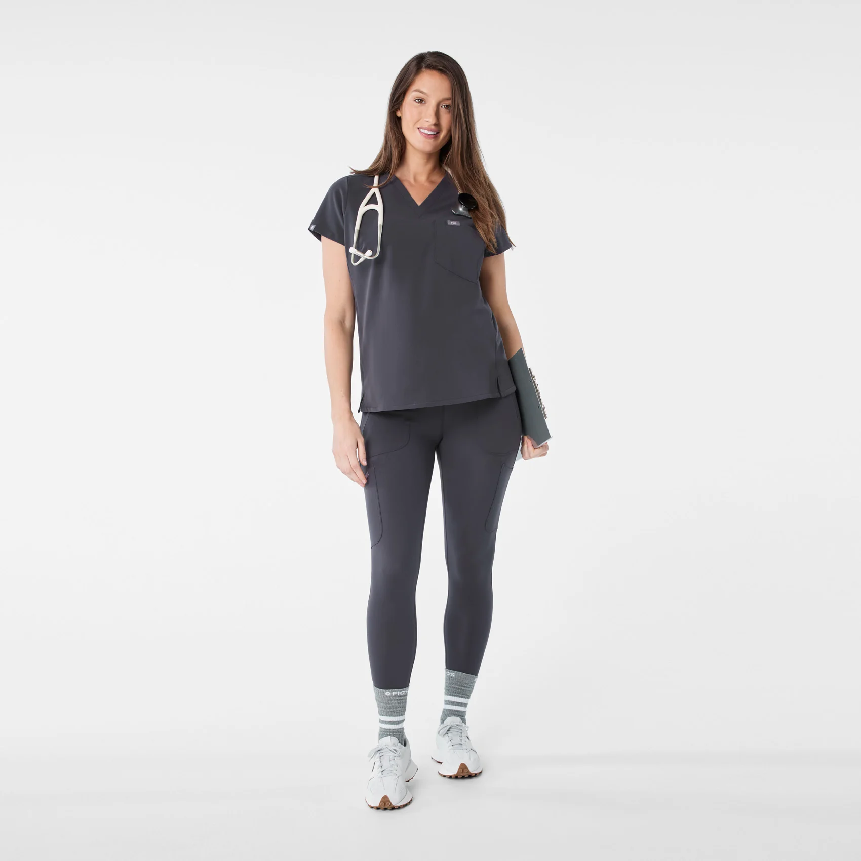 women's Charcoal Ashland - Maternity ScrubLegging™ - Image 2