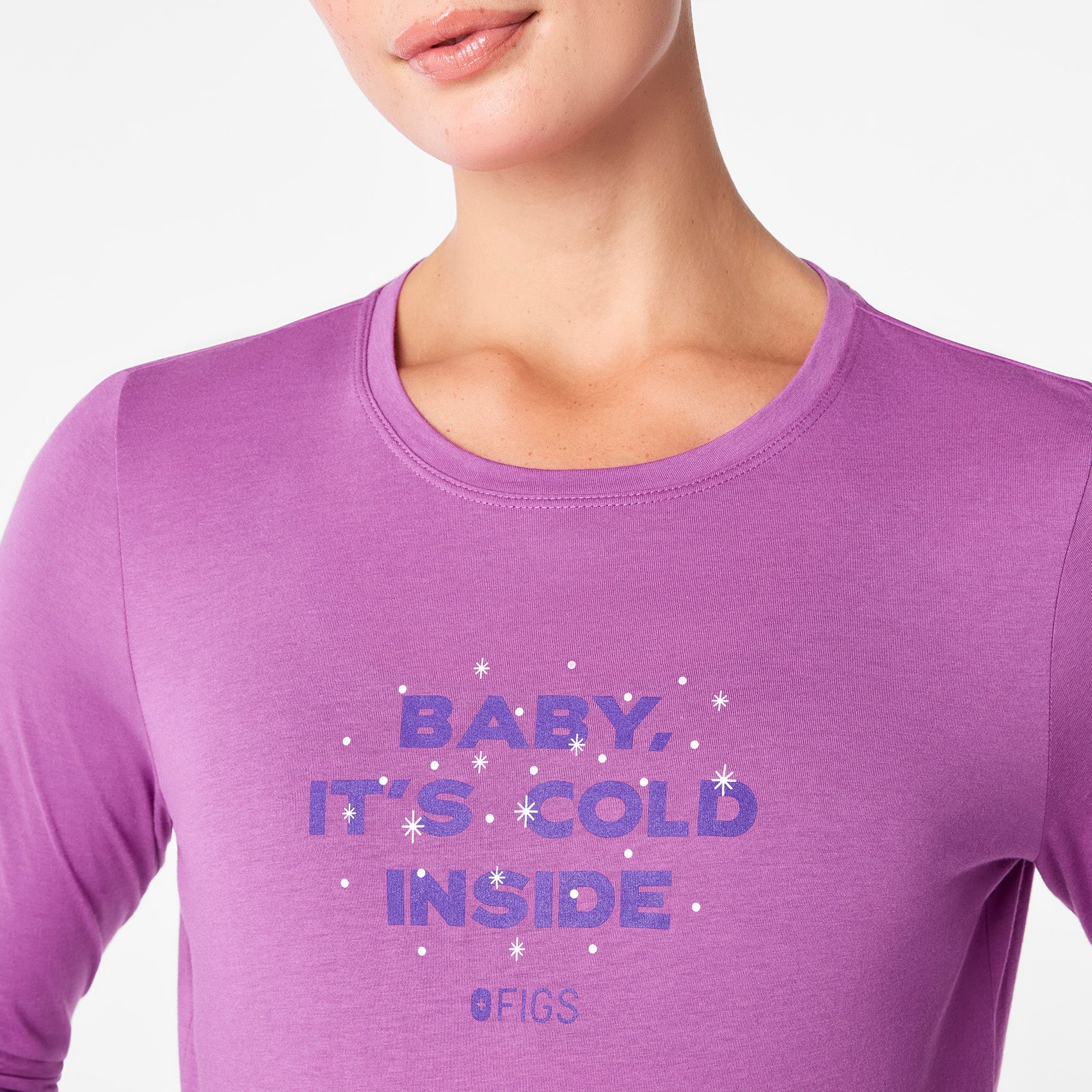 women's Baby It's Cold Inside Supersoft - Longsleeve Underscrub - Image 2
