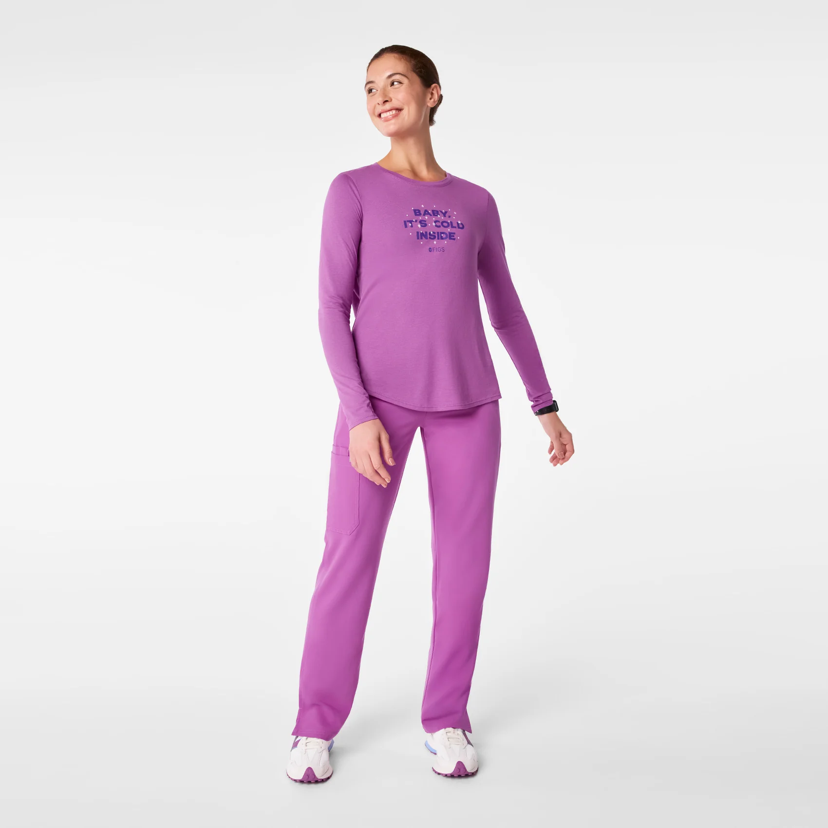 women's Baby It's Cold Inside Supersoft - Longsleeve Underscrub - Image 3