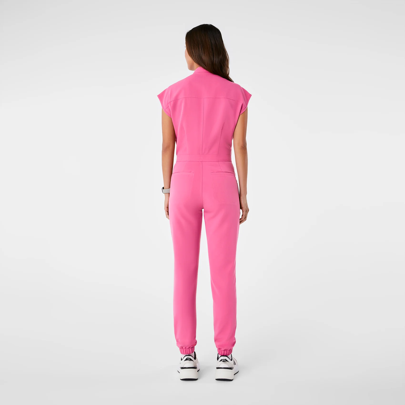 women's F'ing Pink Rafaela Cargo - Petite ScrubJumpsuit™ - Image 2