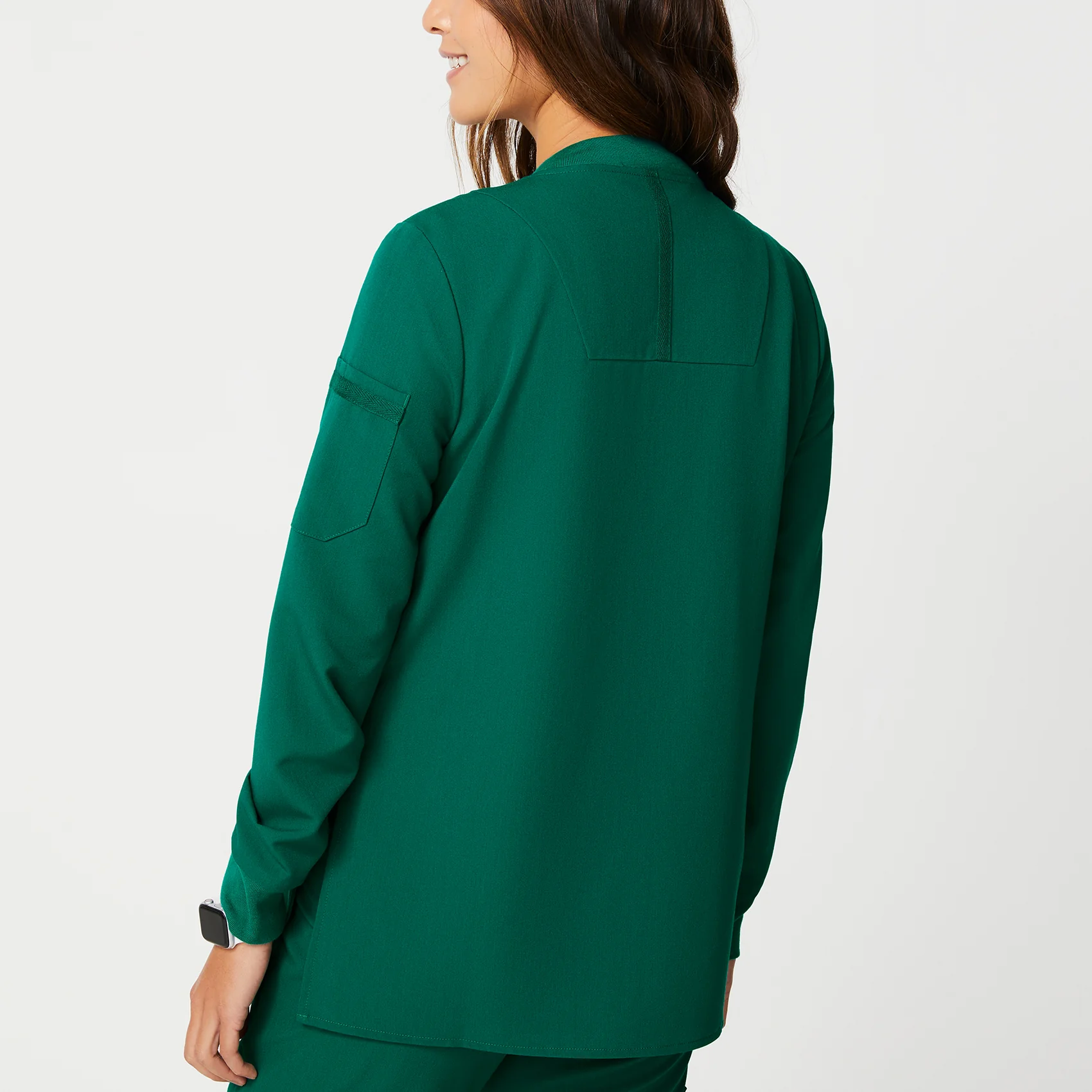 women's Hunter Green Bellery - Scrub Jacket - Image 5