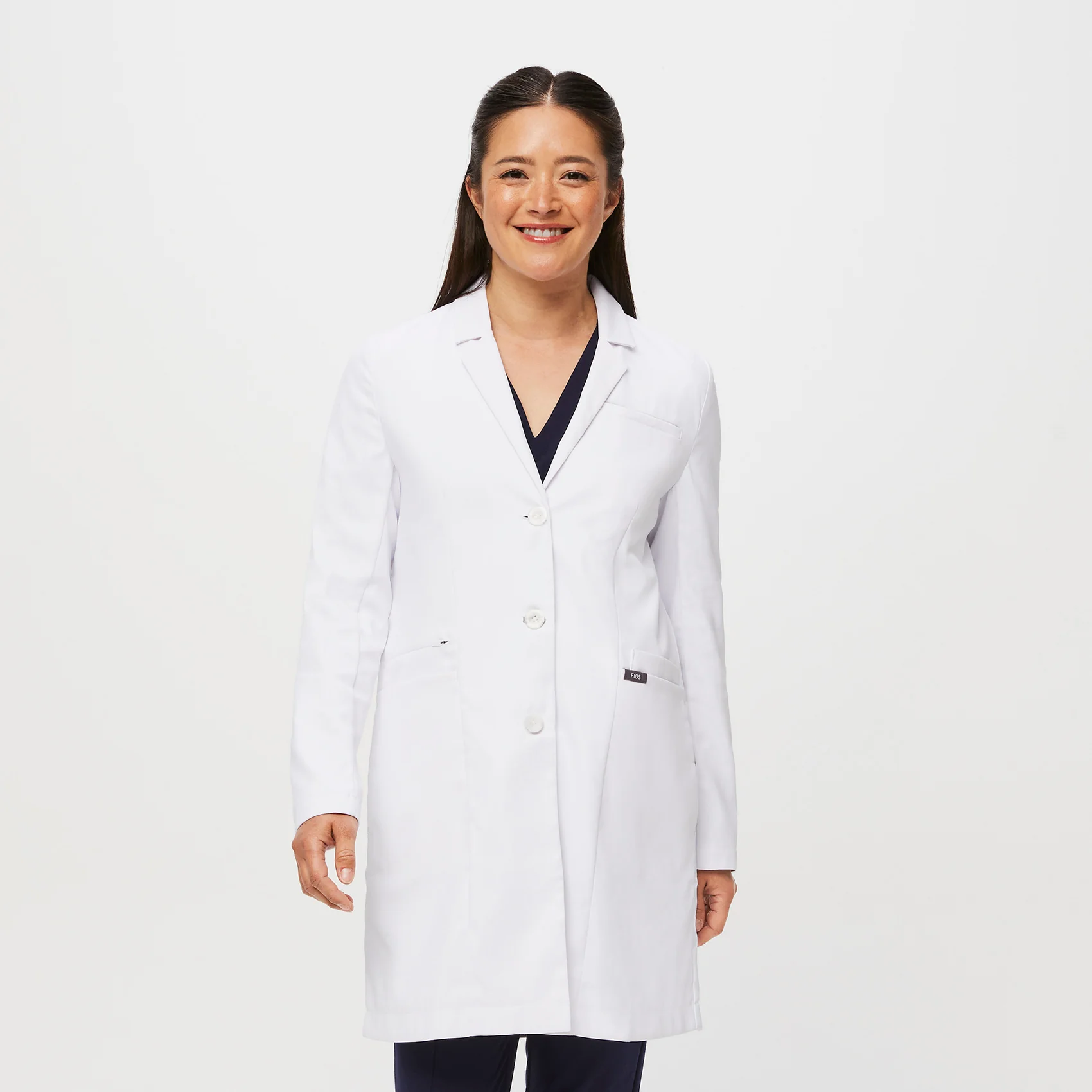 Women's White Bellevue - Classic Long Lab Coat