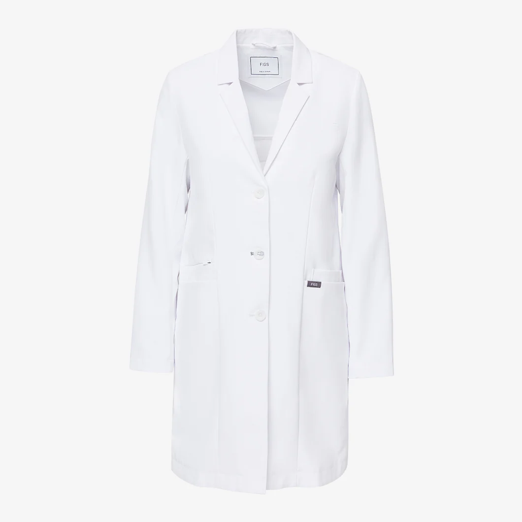 Women's White Bellevue - Classic Long Lab Coat - Image 10