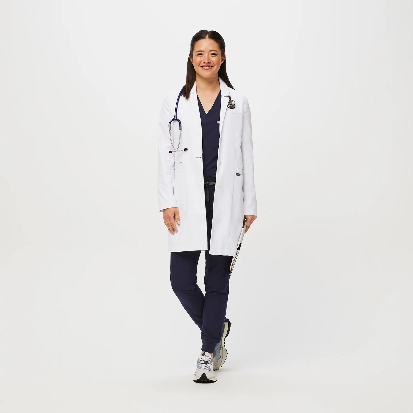 Women's White Bellevue - Classic Long Lab Coat - Image 2