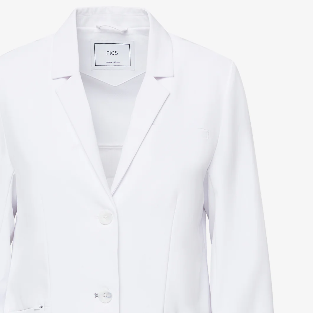 Women's White Bellevue - Classic Long Lab Coat - Image 9