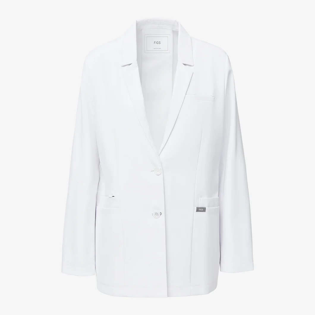 Women's White Bellevue - Short Lab Coat - Image 10
