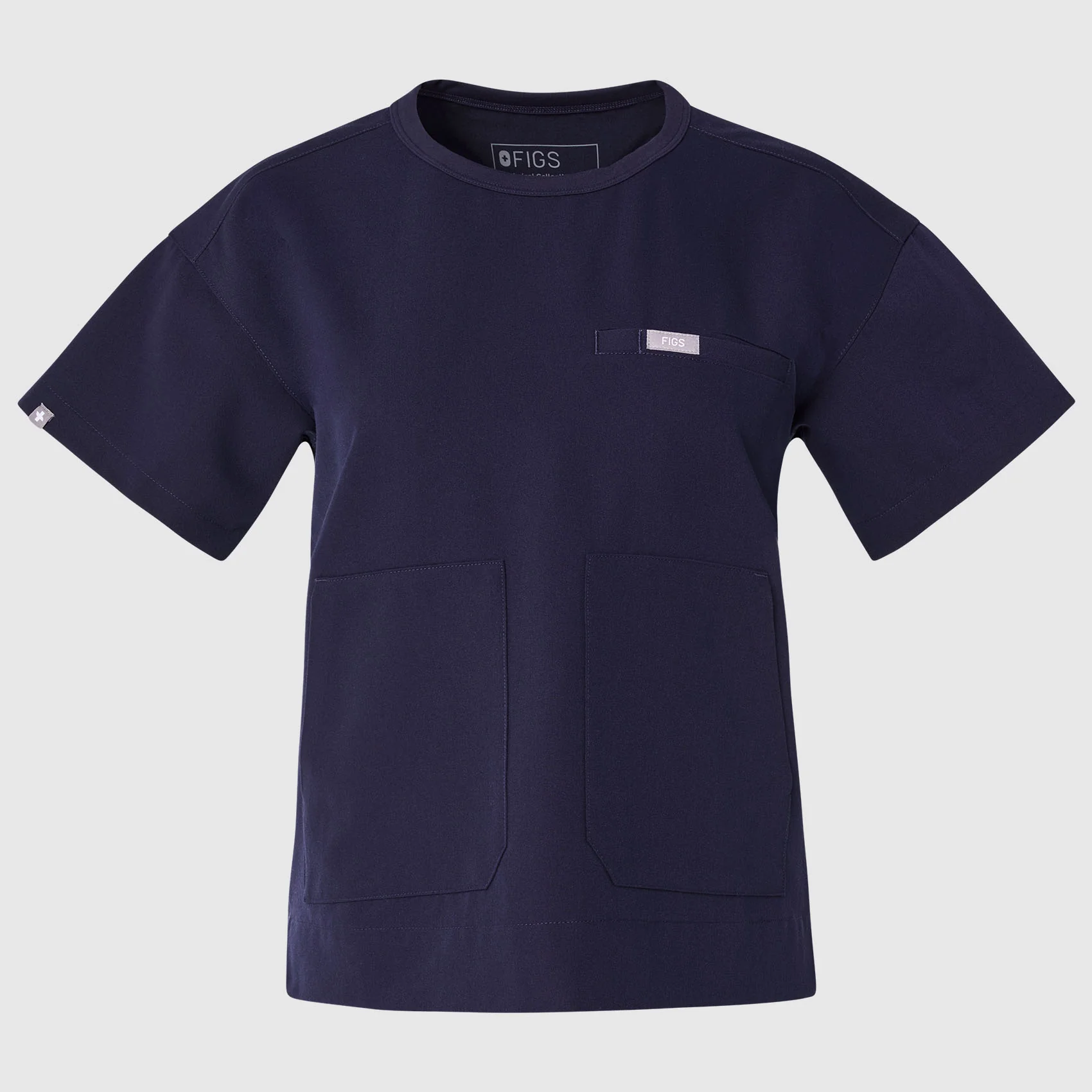 women's Black Canela Crewneck - Scrub Top - Image 11