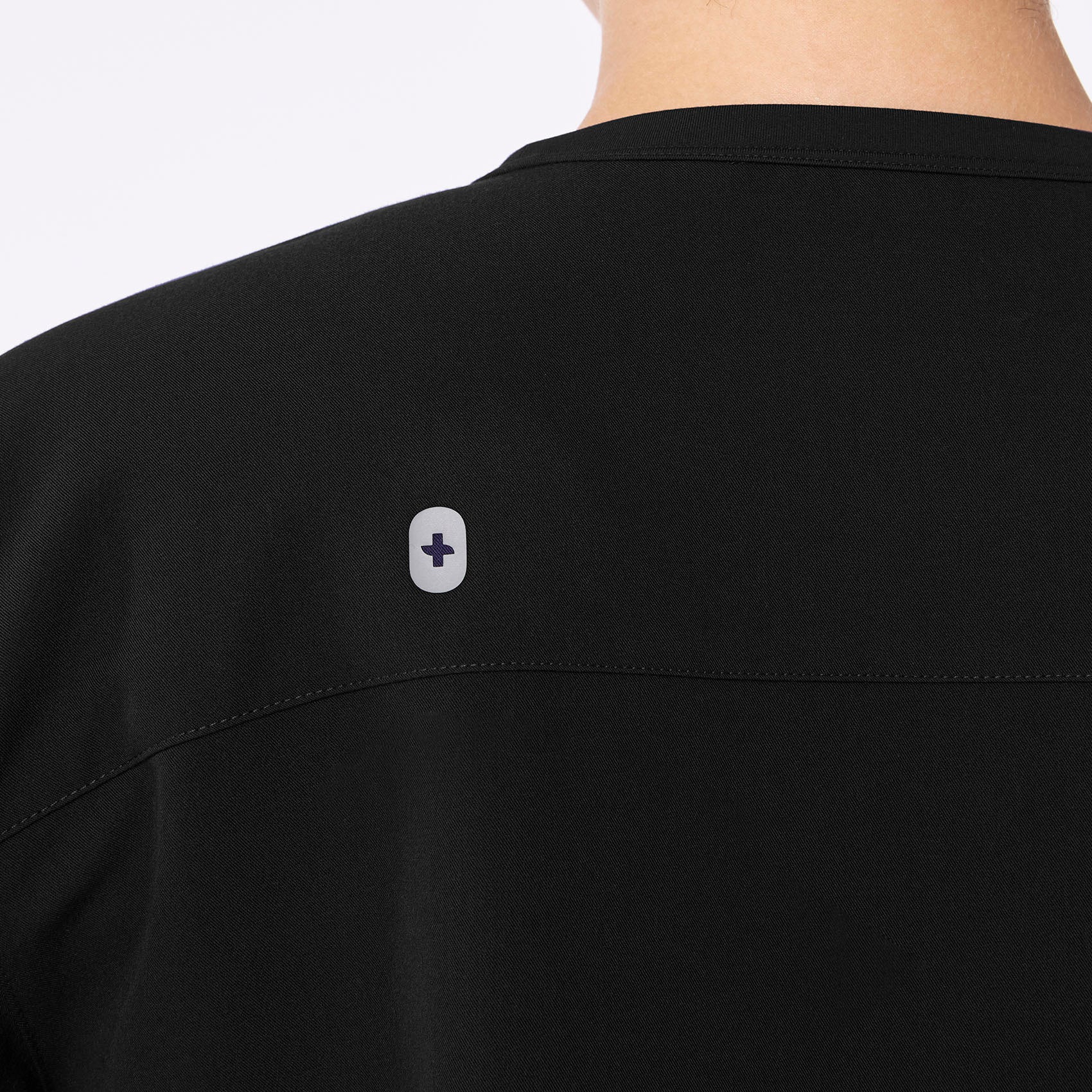 women's Black Canela Crewneck - Scrub Top - Image 5