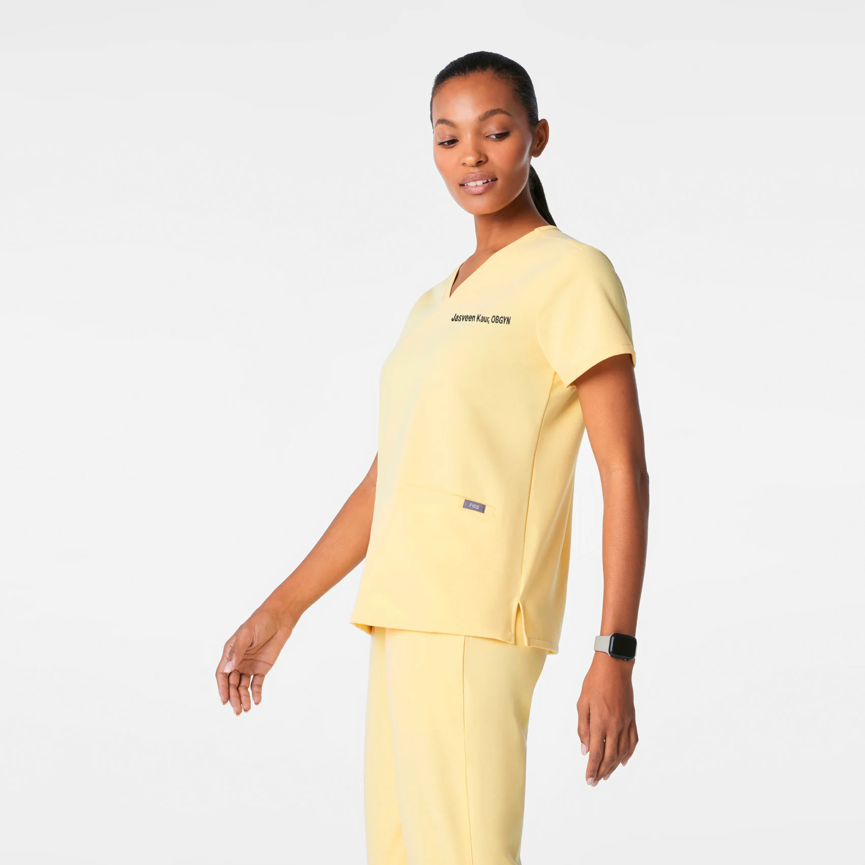 women's Butter Yellow Casma - Three-Pocket Scrub Top™ - Image 3