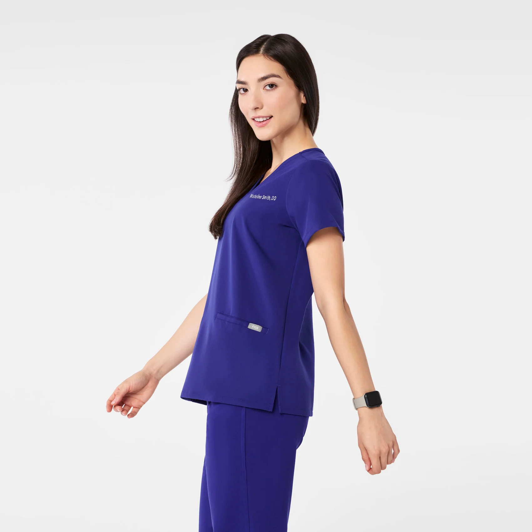 women's Deep Royal Blue Casma - Three-Pocket Scrub Top™ - Image 3