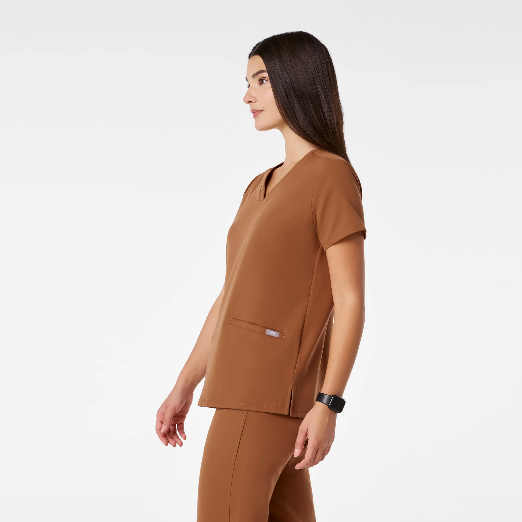 women's Mocha Casma - Three-Pocket Scrub Top™ - Image 3