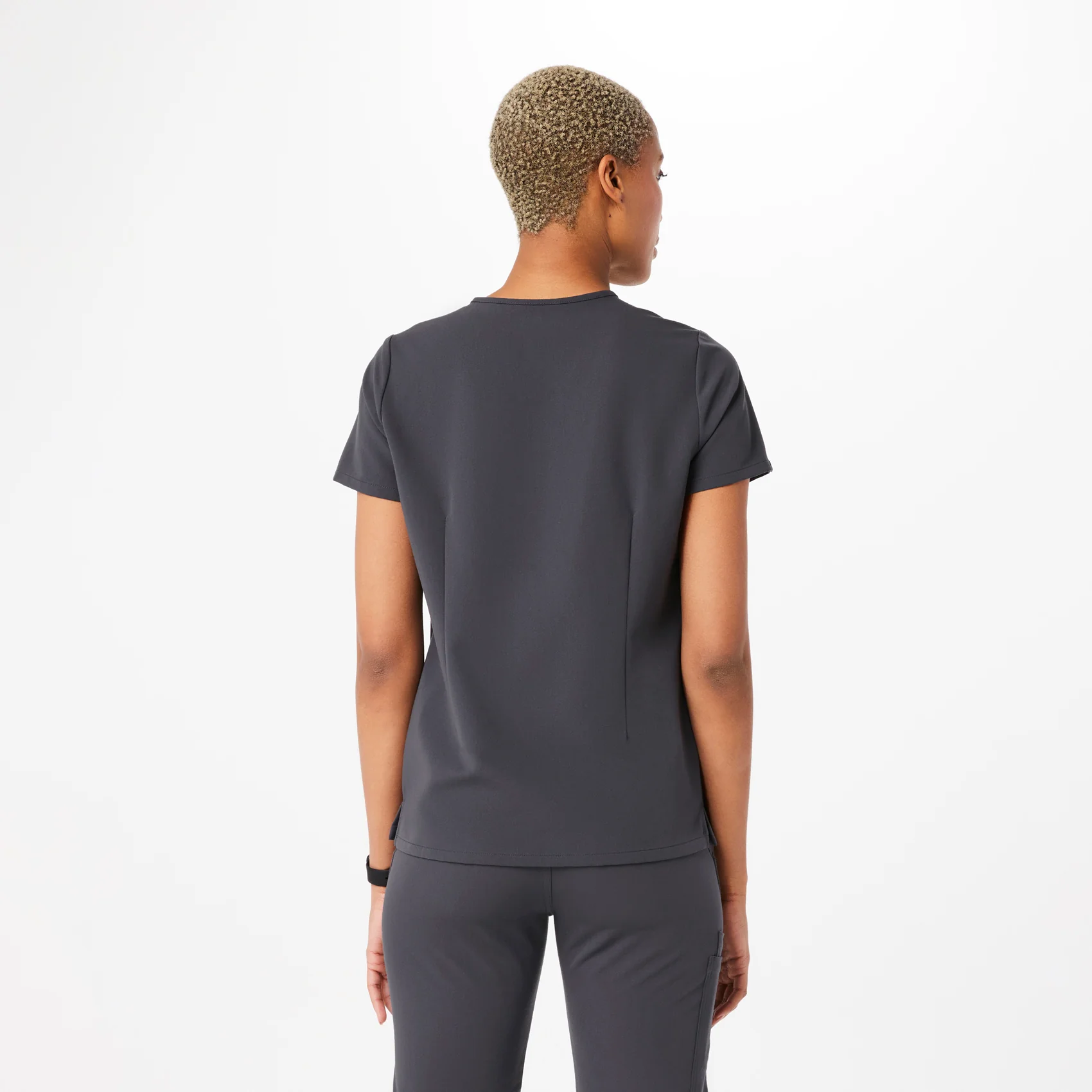 women's Charcoal Casma™ - Three-Pocket Scrub Top - Image 4
