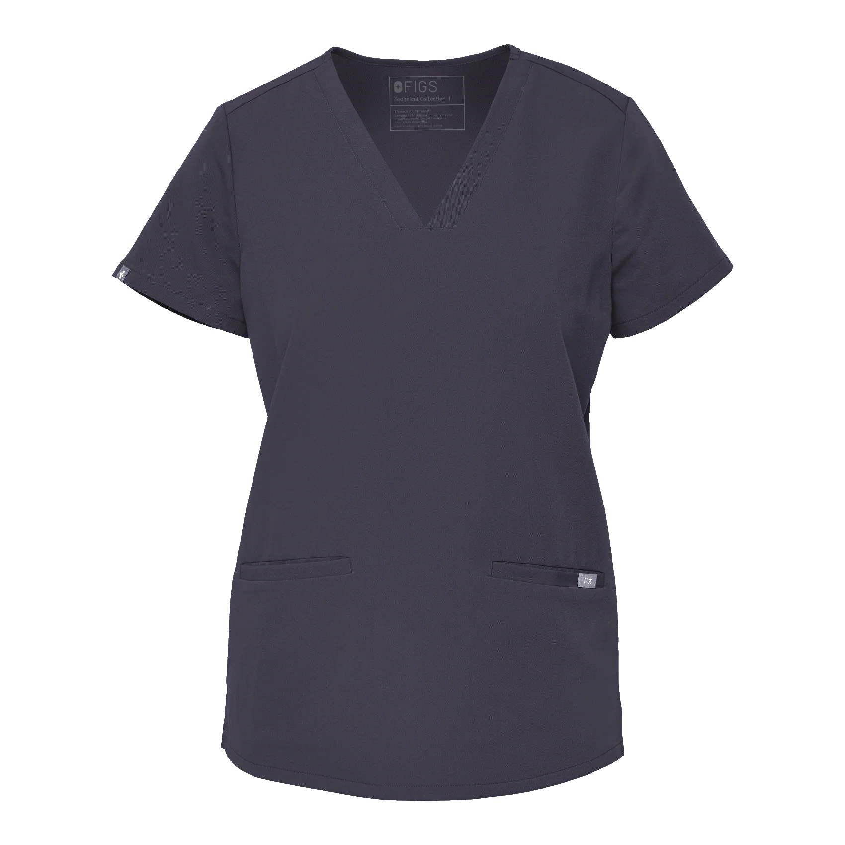 women's Charcoal Casma™- Three-Pocket Scrub Top (3XL - 6XL) - Image 6