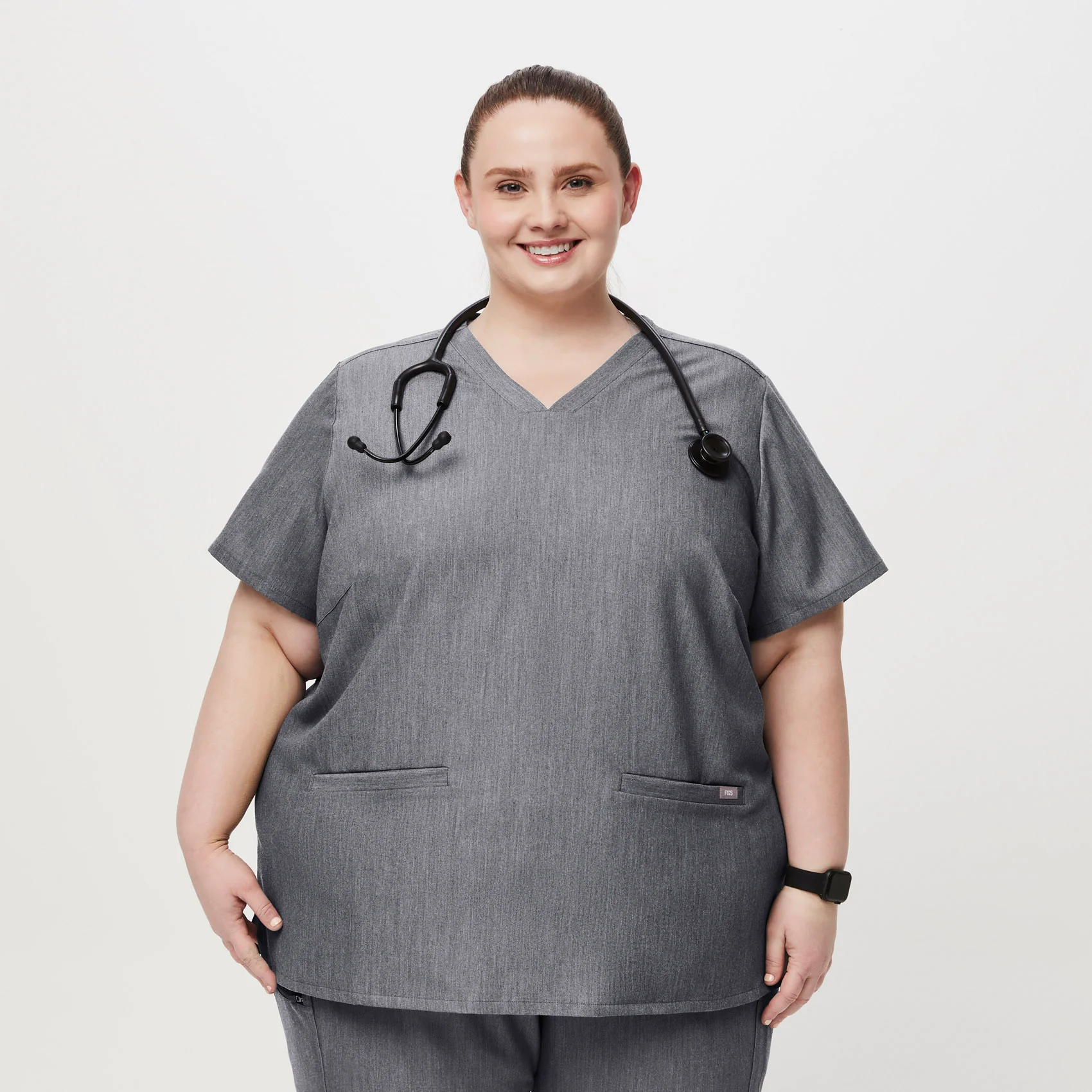women's Graphite Casma™- Three-Pocket Scrub Top (3XL - 6XL)