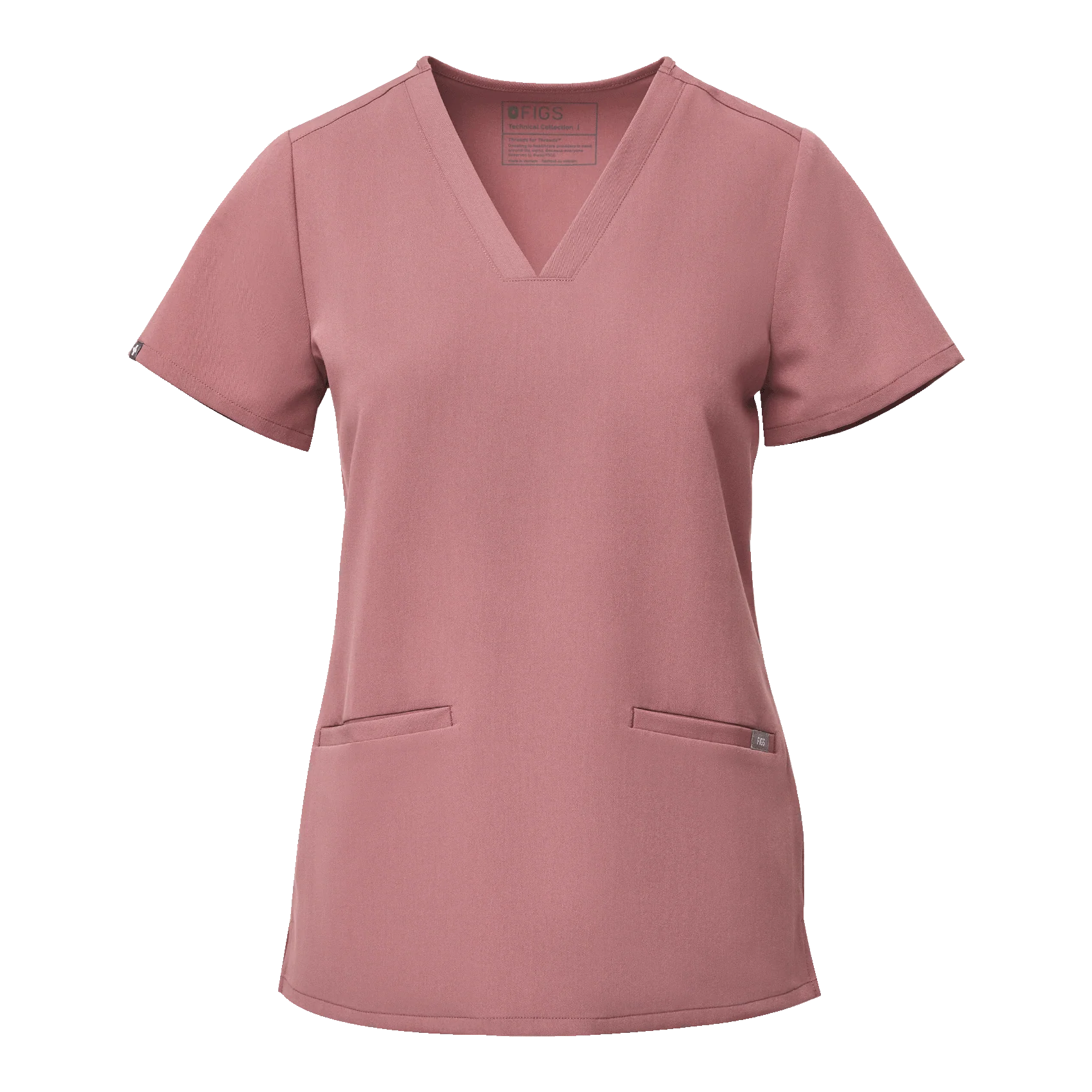 women's Mauve Casma™ - Three-Pocket Scrub Top - Image 6