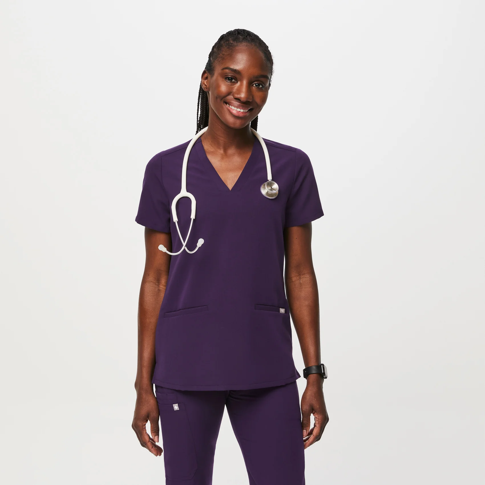 women's Purple Jam Casma™- Three-Pocket Scrub Top (3XL - 6XL)