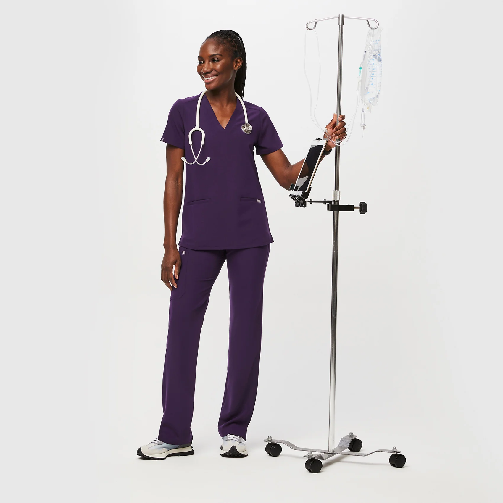 women's Purple Jam Casma™- Three-Pocket Scrub Top (3XL - 6XL) - Image 2