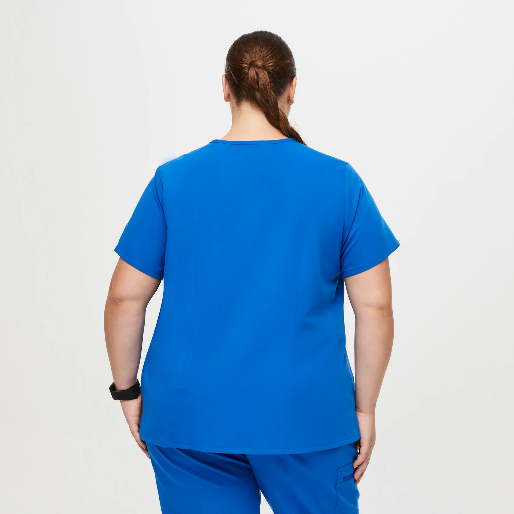 women's Royal Blue Casma™- Three-Pocket Scrub Top (3XL - 6XL) - Image 4