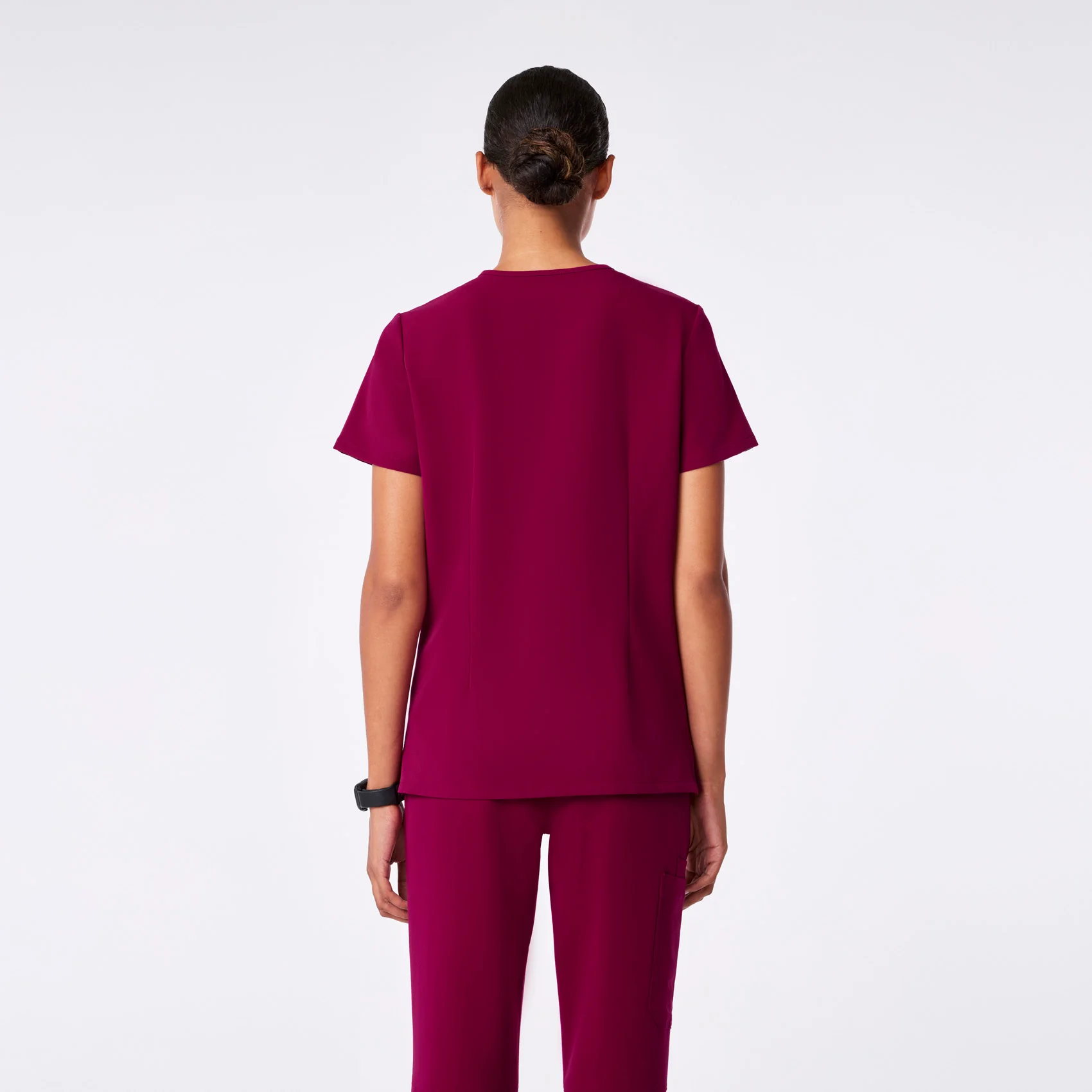 women's Dark Magenta Casma - Three-Pocket Scrub Top™ - Image 4