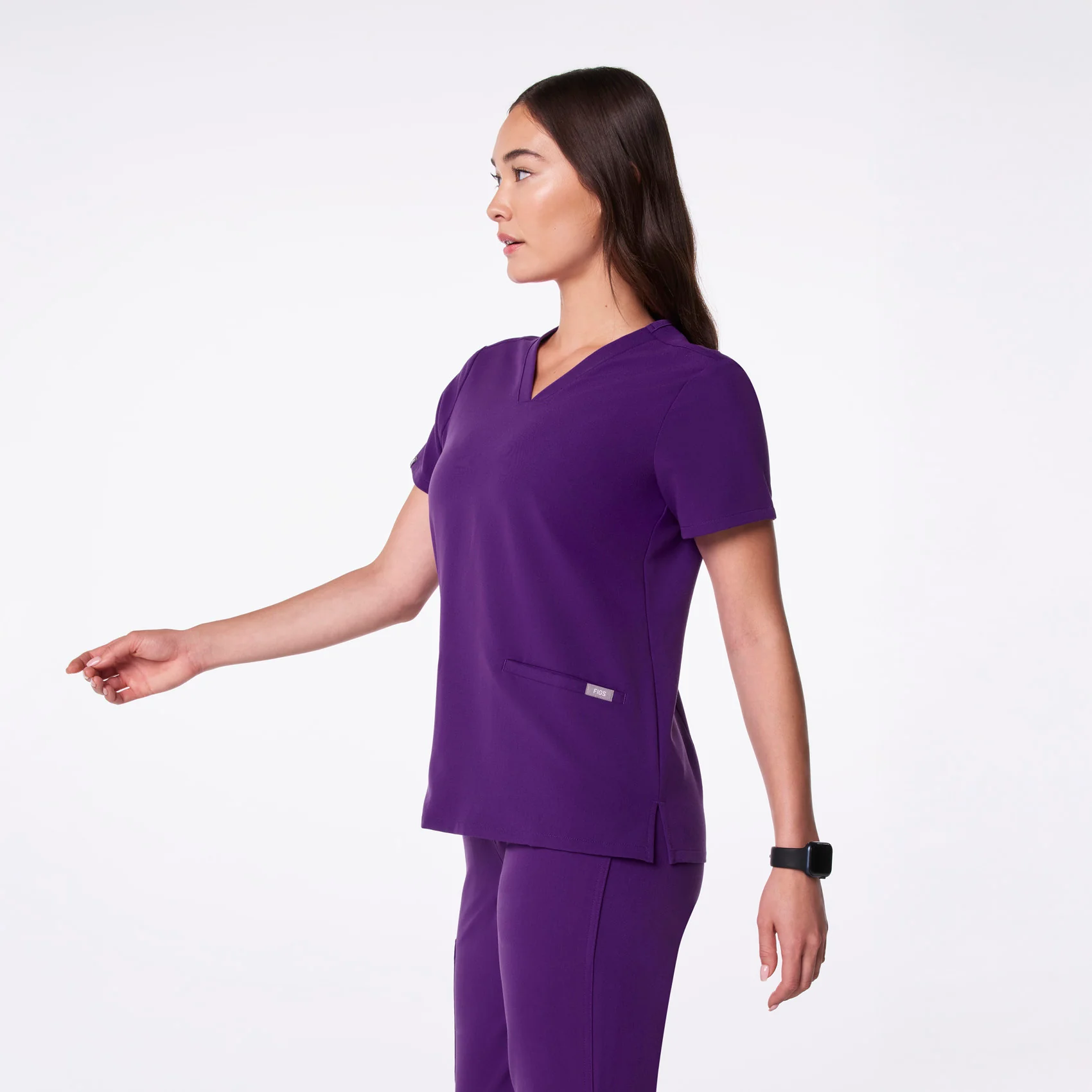 women's Digital Grape Casma - Three-Pocket Scrub Top™ - Image 3