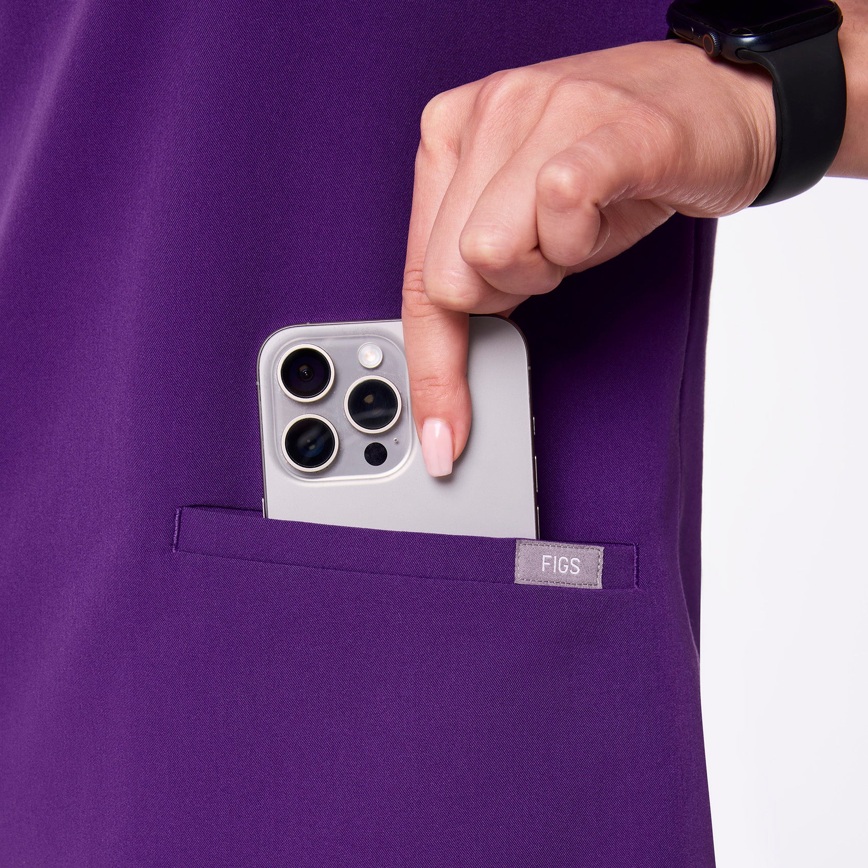 women's Digital Grape Casma - Three-Pocket Scrub Top™ - Image 7