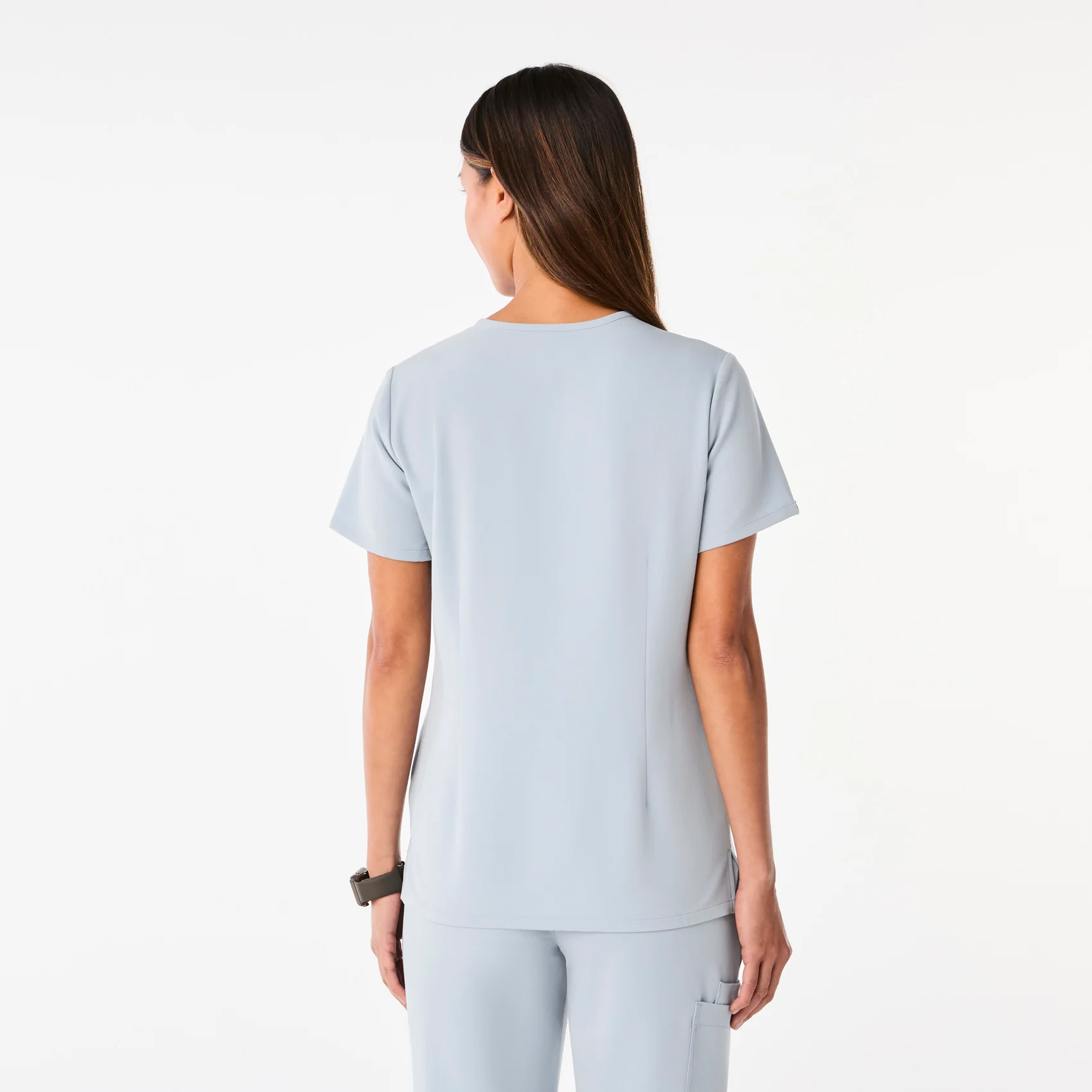 women's Dusty Blue Casma - Three-Pocket Scrub Top™ - Image 4