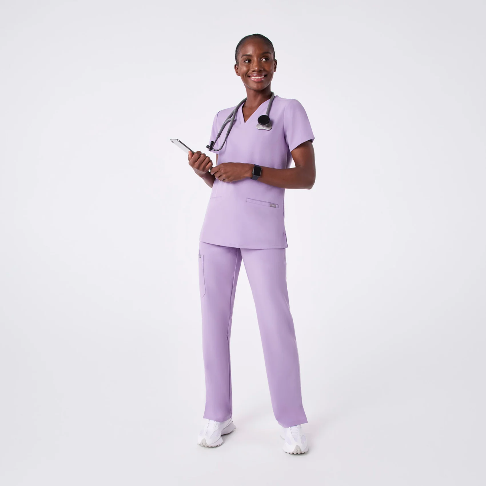 women's Lavender Dew Casma - Three-Pocket Scrub Top⢠- Image 2