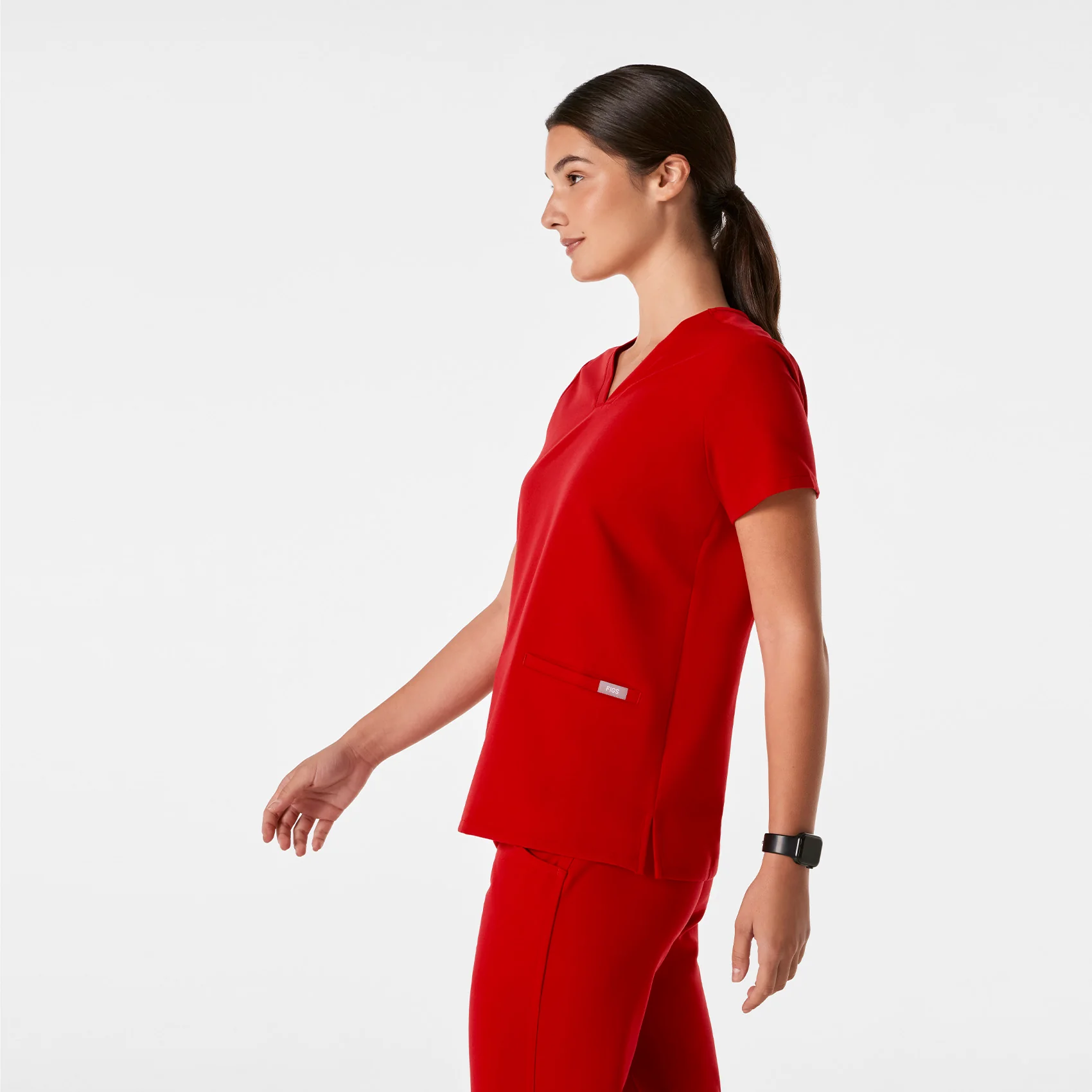 women's Winning Red Casma - Three-Pocket Scrub Top™ - Image 3